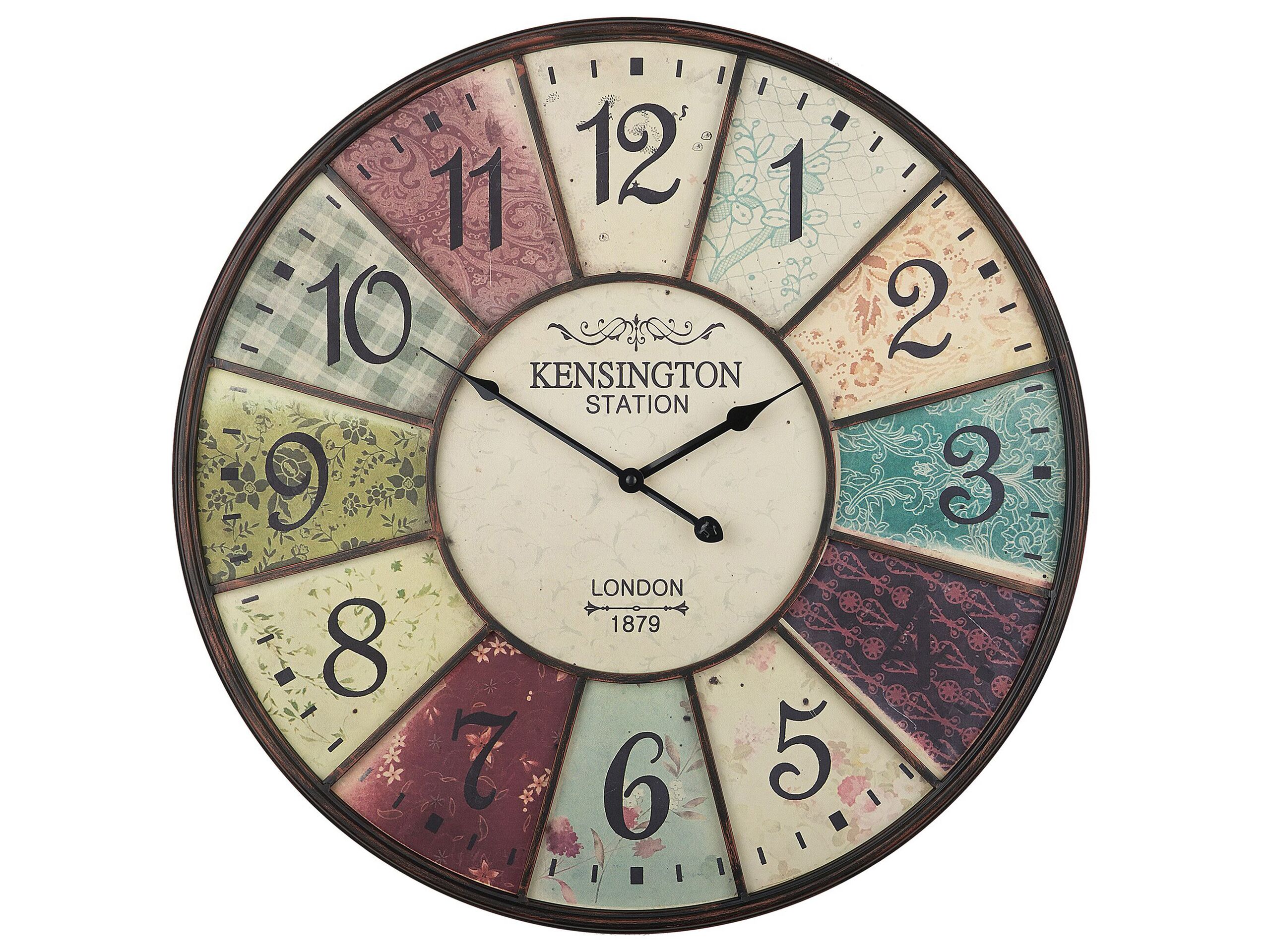 Iron Wall Clock Ã ̧ 59 cm Multicolour BOSWIL - Gemini Interiors