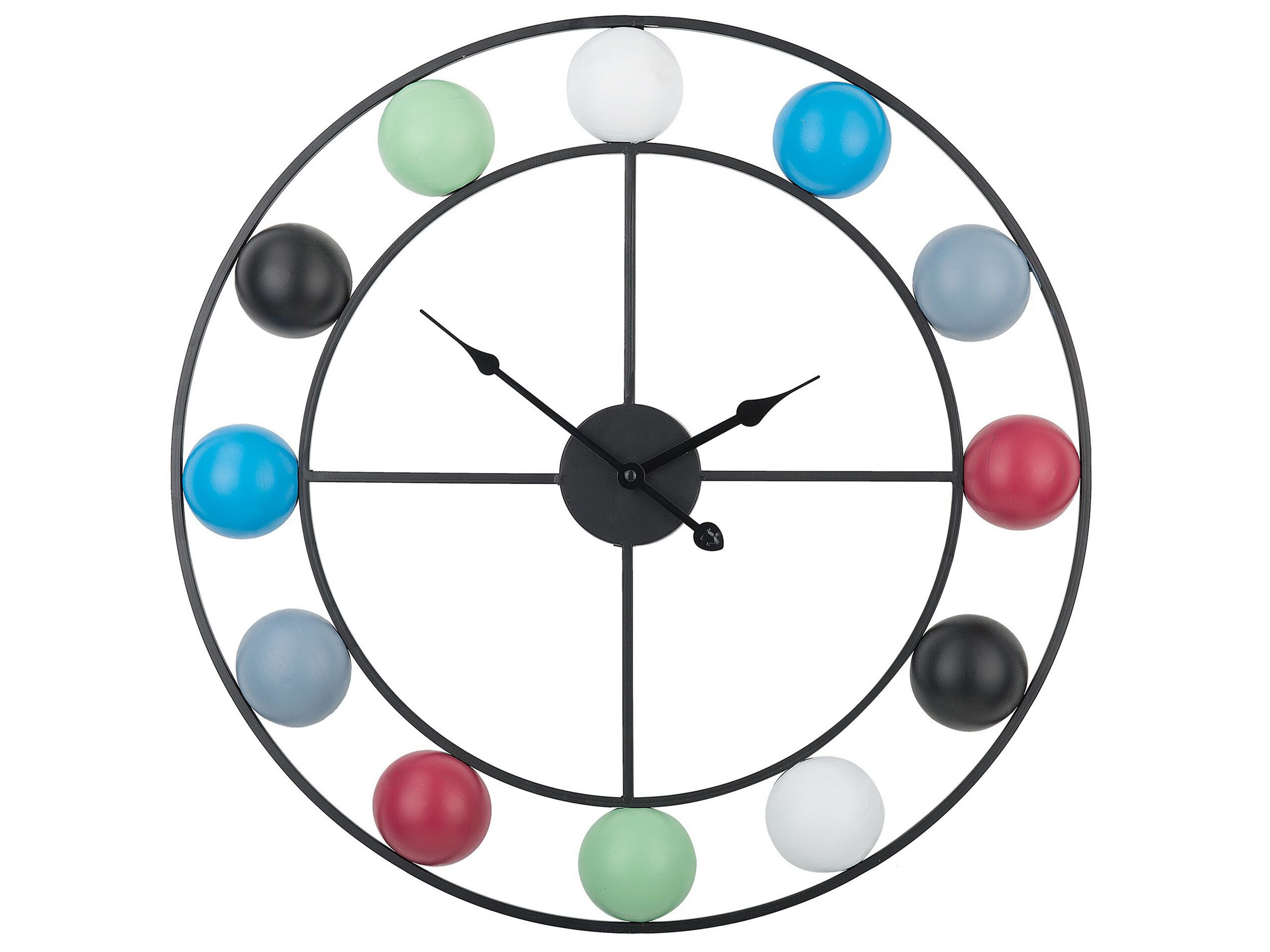 Iron Skeleton Wall Clock 56cm Multicolour - Gemini Interiors