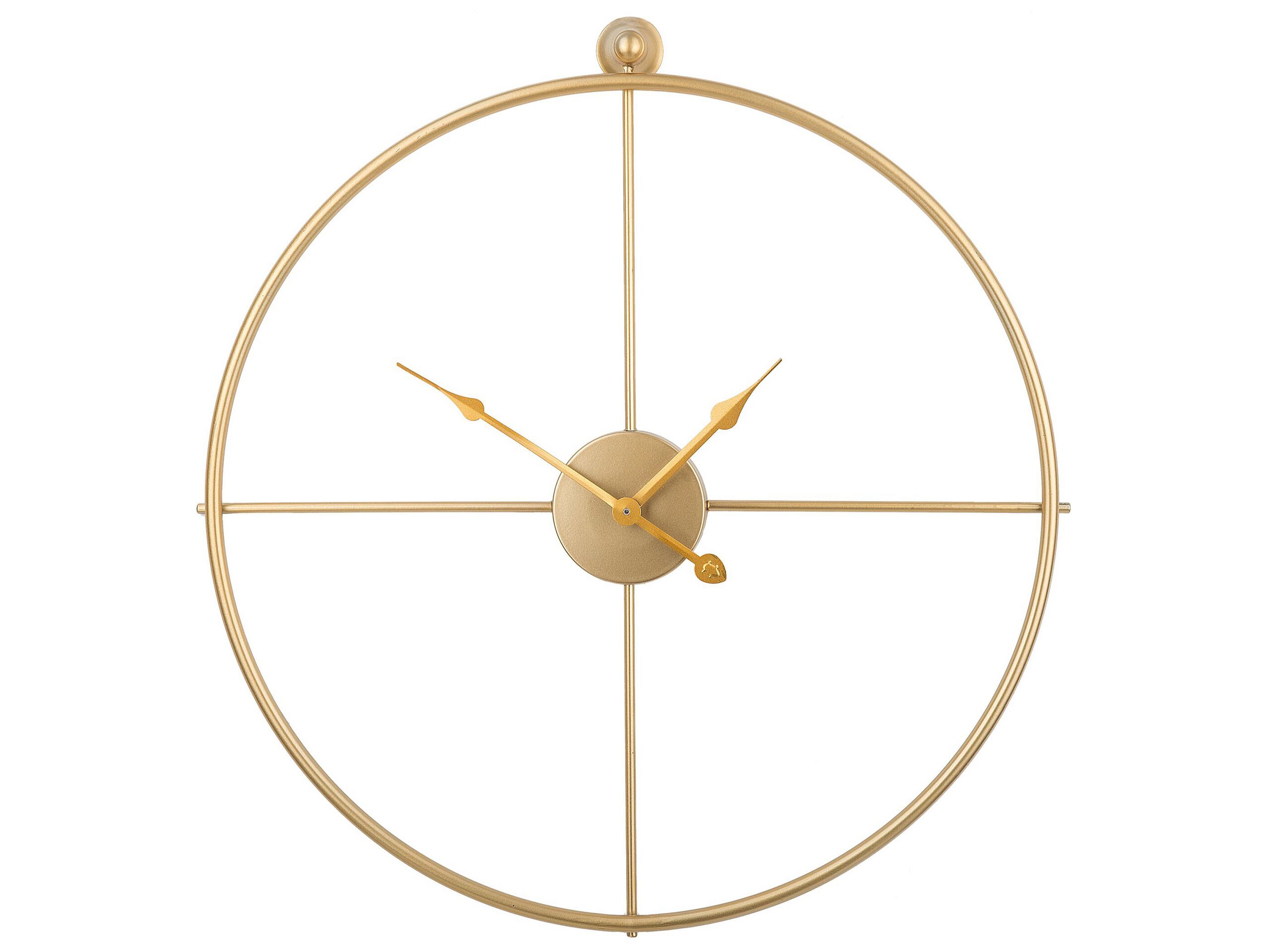 Iron Skeleton Wall Clock 50cm Gold - Gemini Interiors