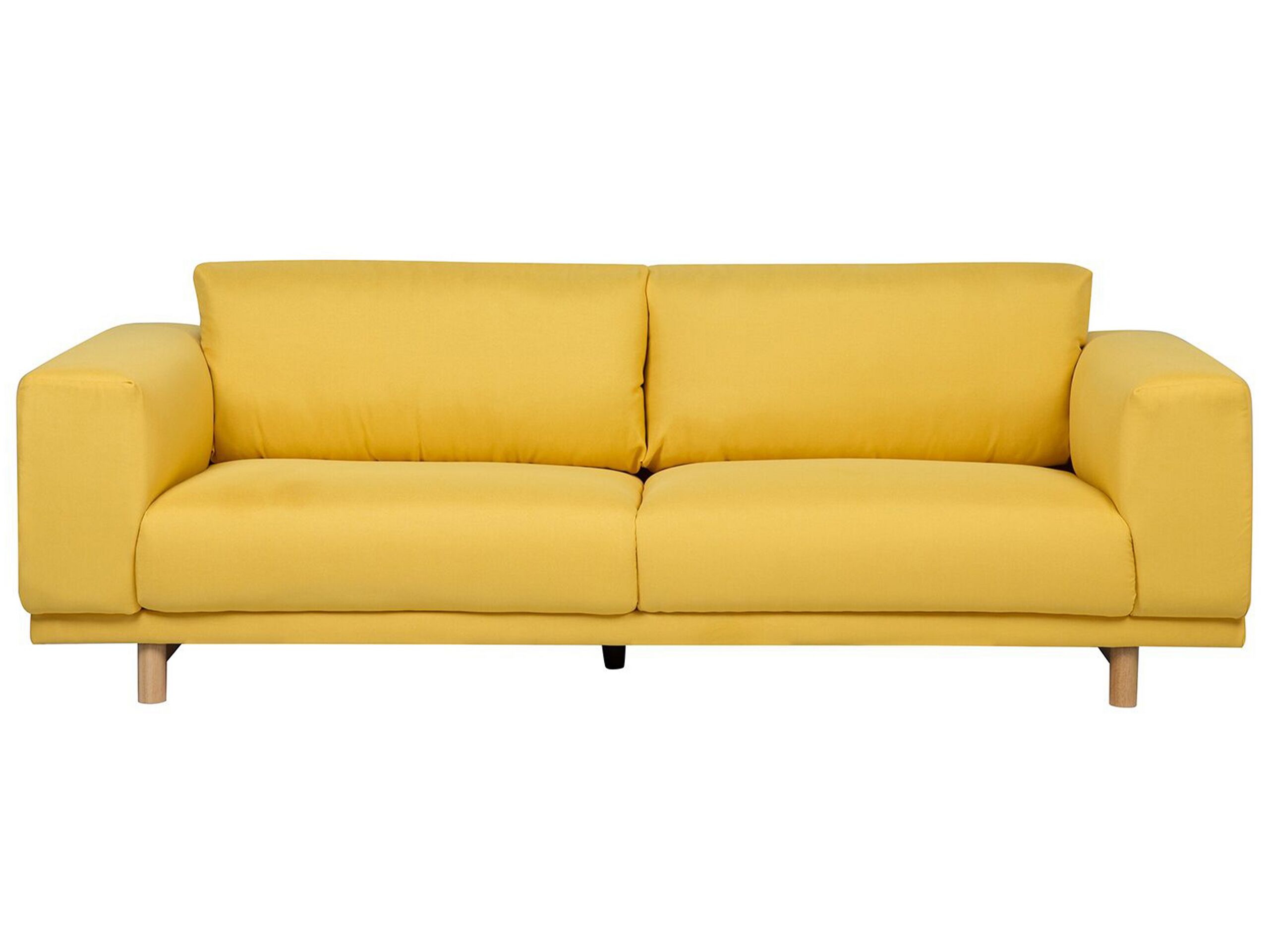 3 Seater Fabric Sofa Yellow NIVALA - Gemini Interiors