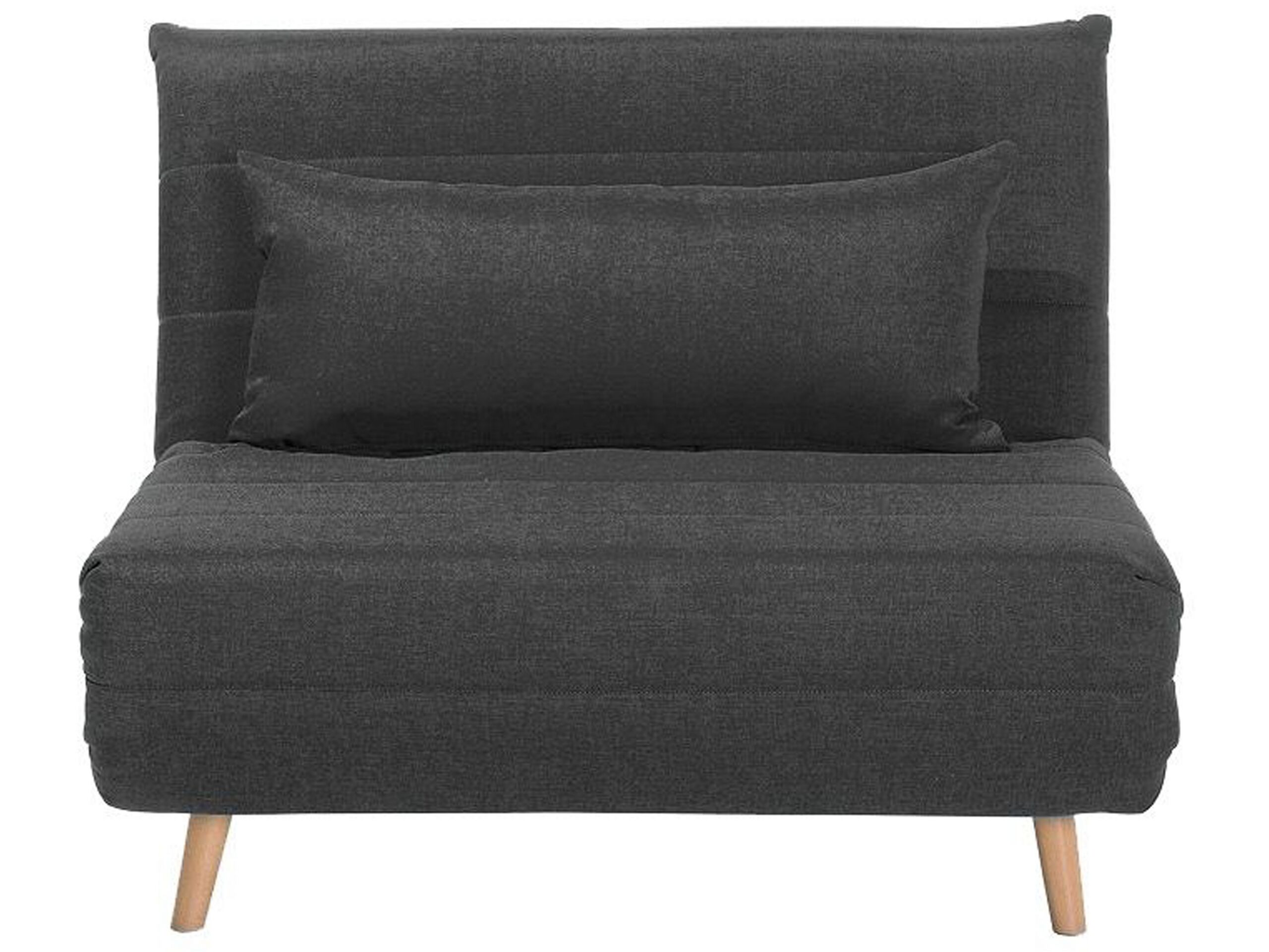 Fabric Single Sofa Bed Dark Grey SETTEN - Gemini Interiors