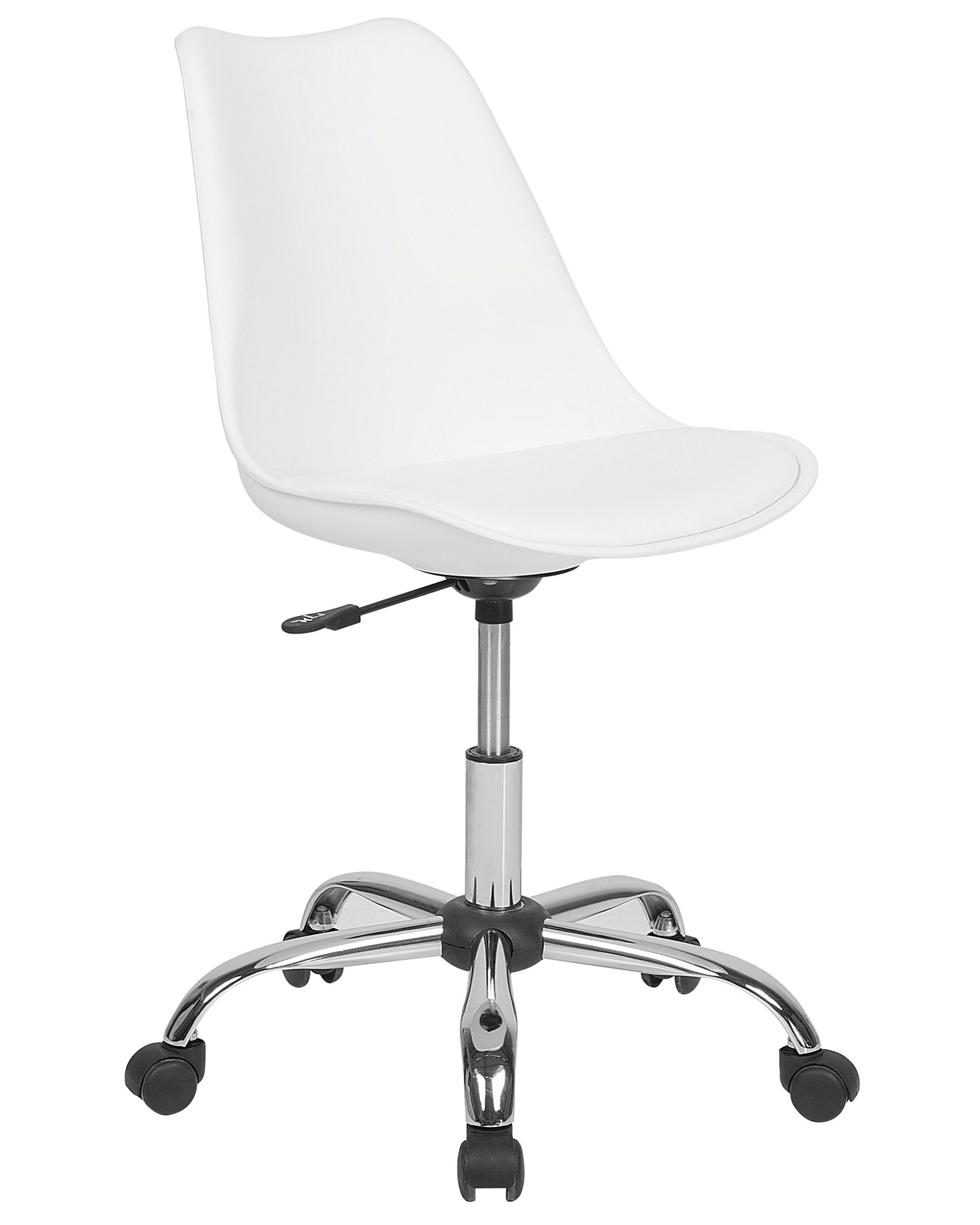 Armless Desk Chair White DAKOTA II - Gemini Interiors