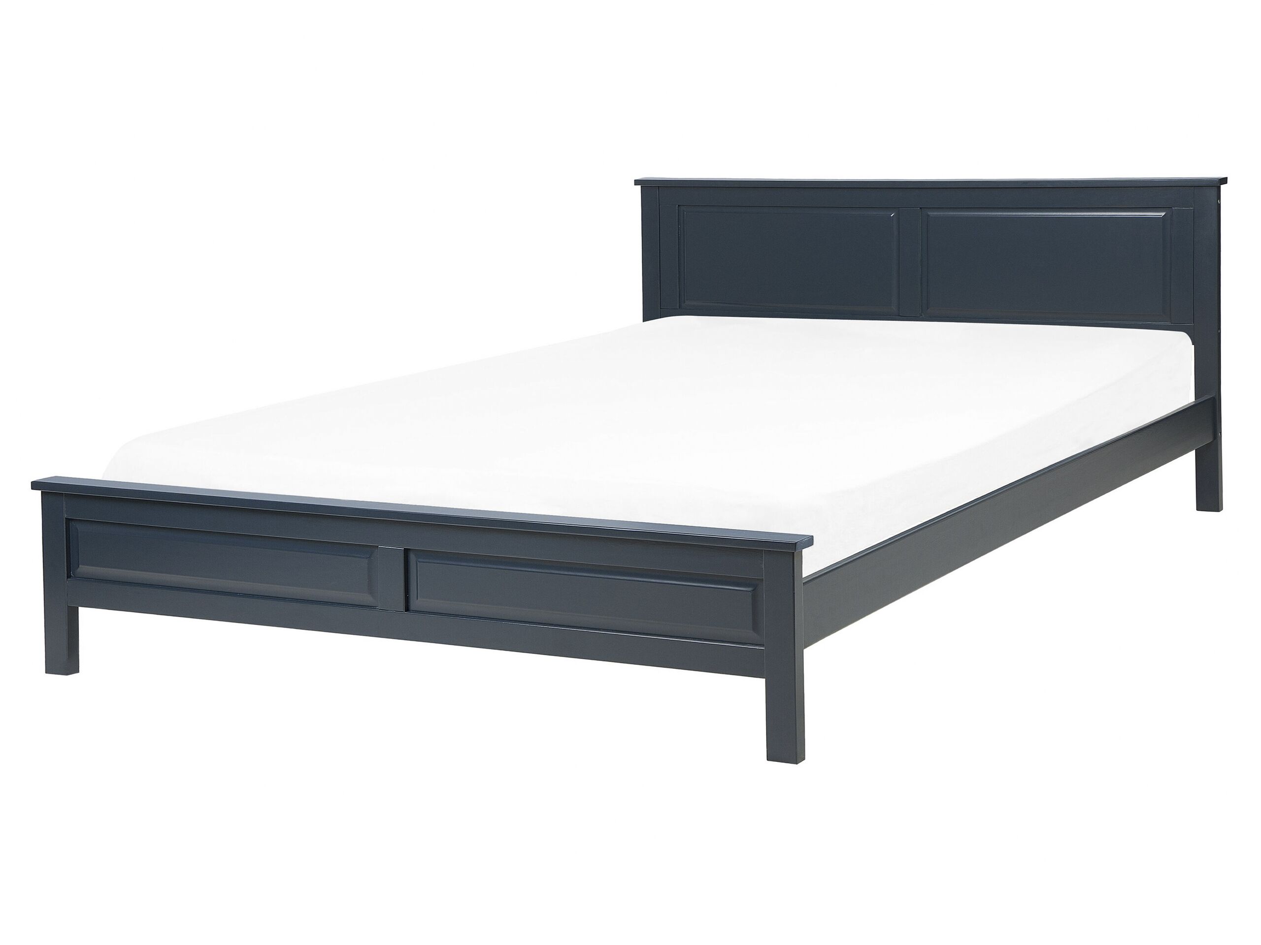 Wooden EU King Size Bed Blue OLIVET - Gemini Interiors