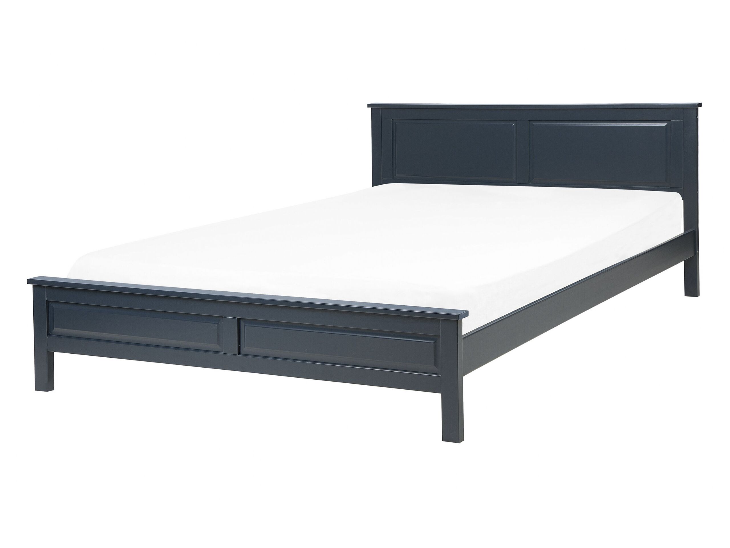 Wooden EU Double Size Bed Blue OLIVET - Gemini Interiors