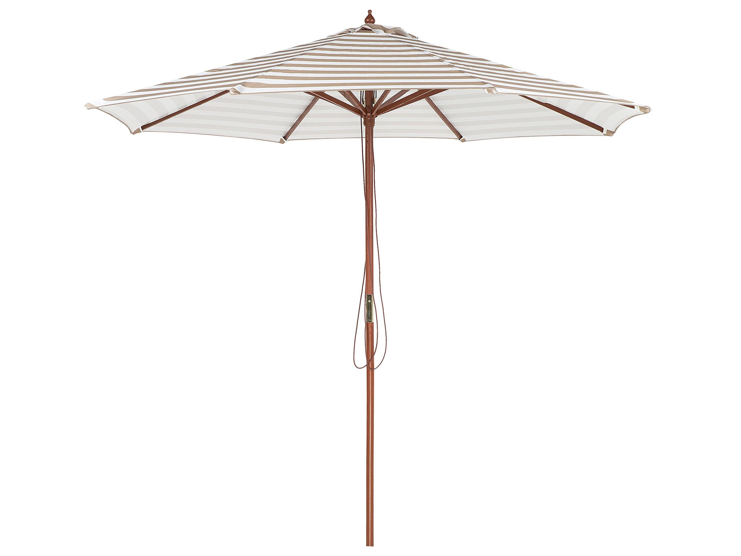 Garden Parasol 2.6 m Beige and White FERENTILLO - Gemini Interiors