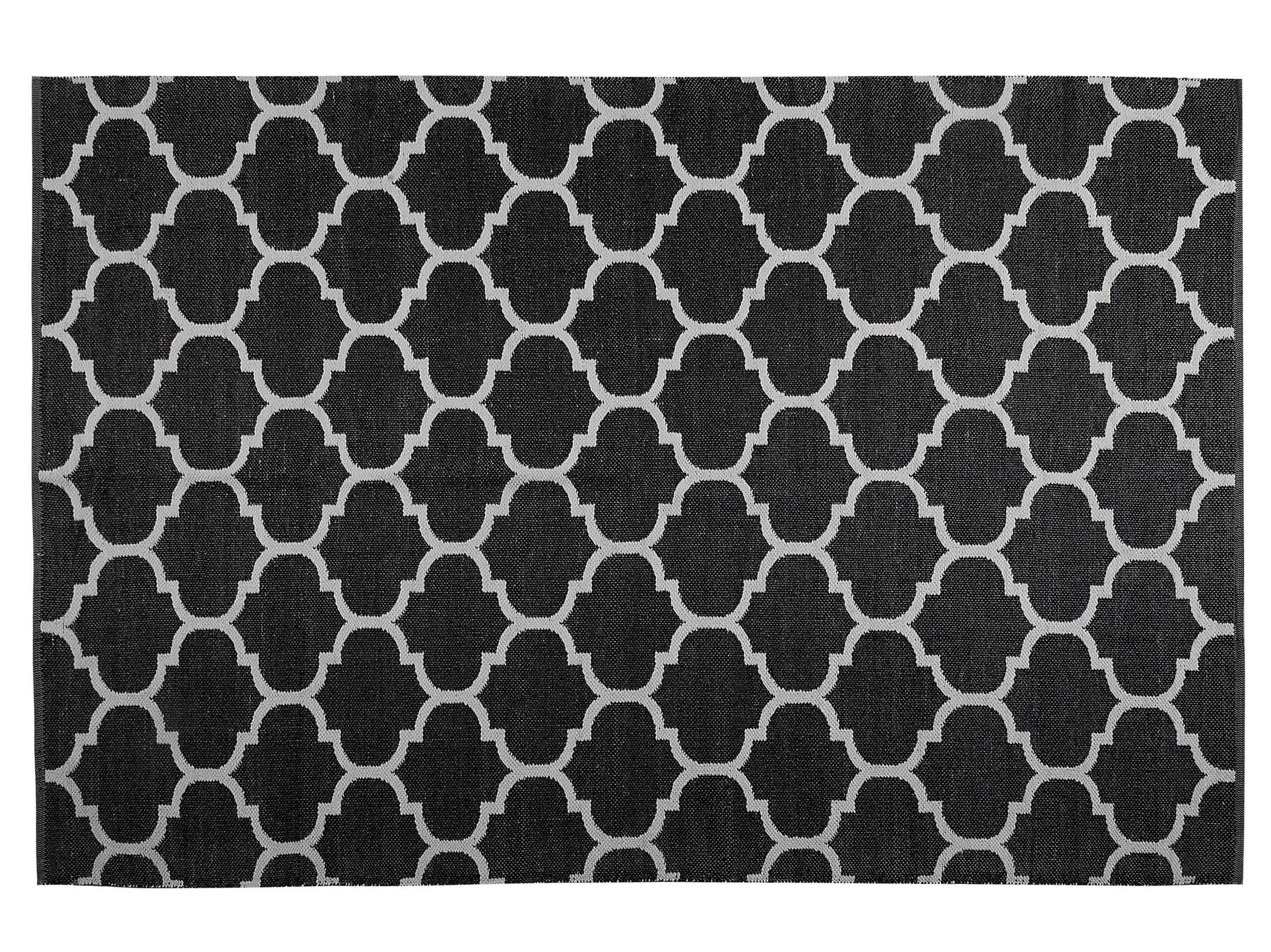 Reversible Area Rug 140x200cm Black and White - Gemini Interiors