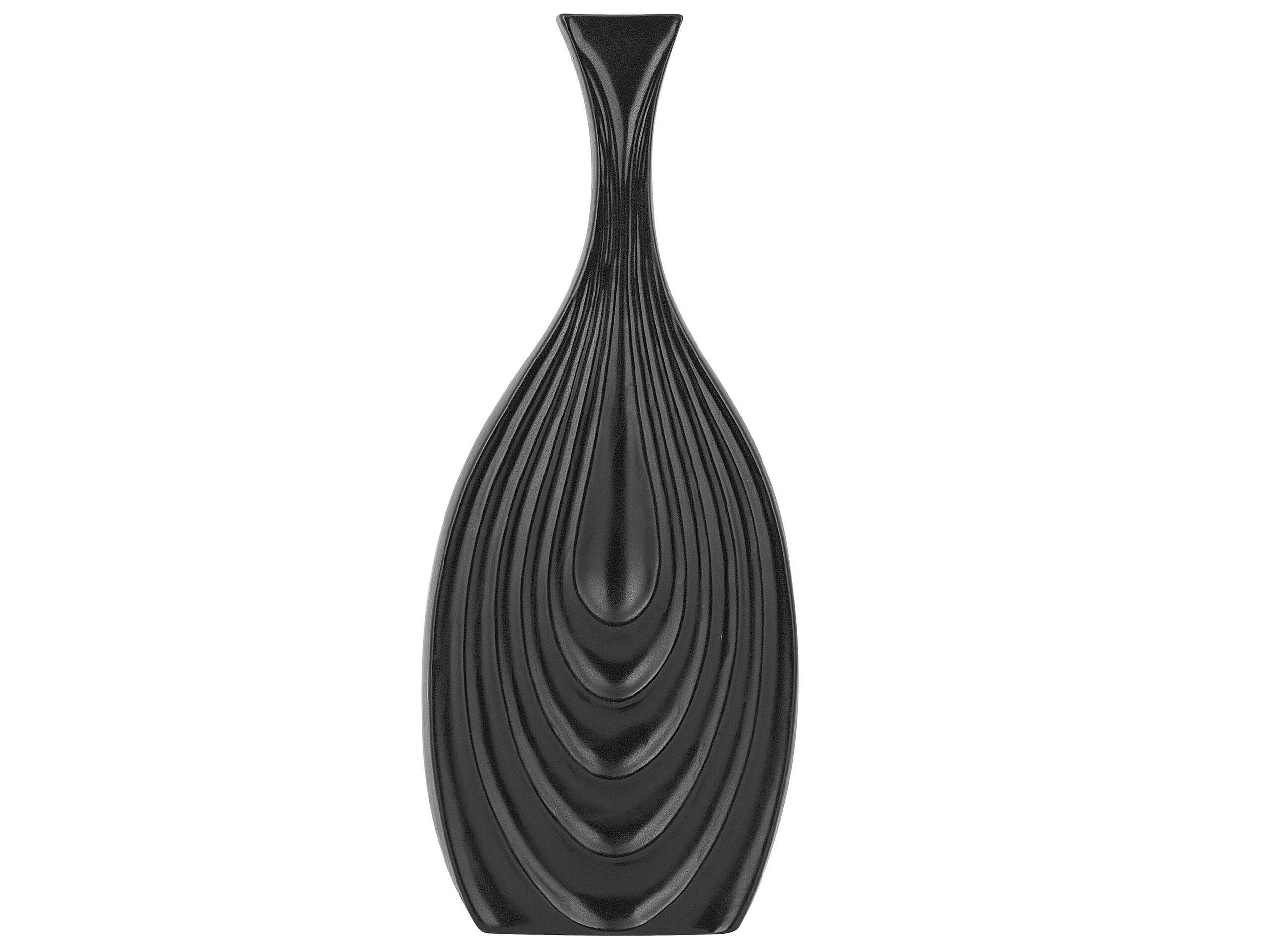 Ceramic Decorative Vase 39 Black THAPSUS - Gemini Interiors