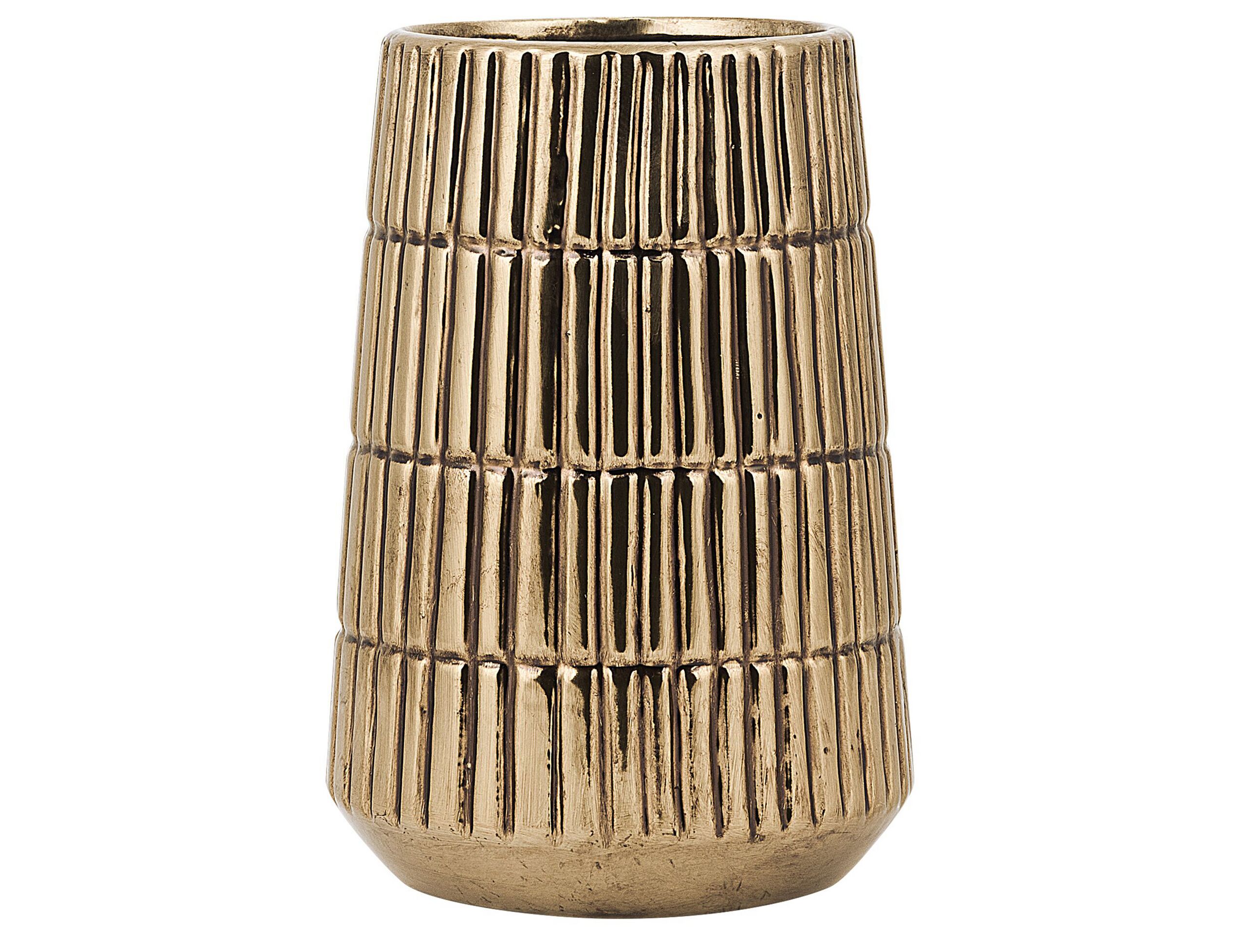 Stoneware Decorative Vase 22 Gold - Gemini Interiors