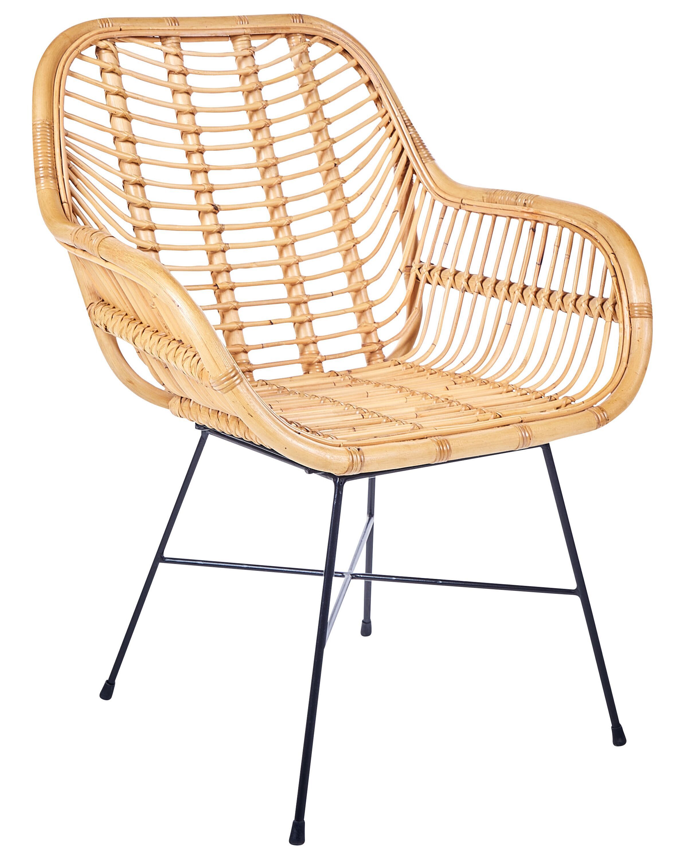 Rattan Accent Chair Natural CANORA - Gemini Interiors