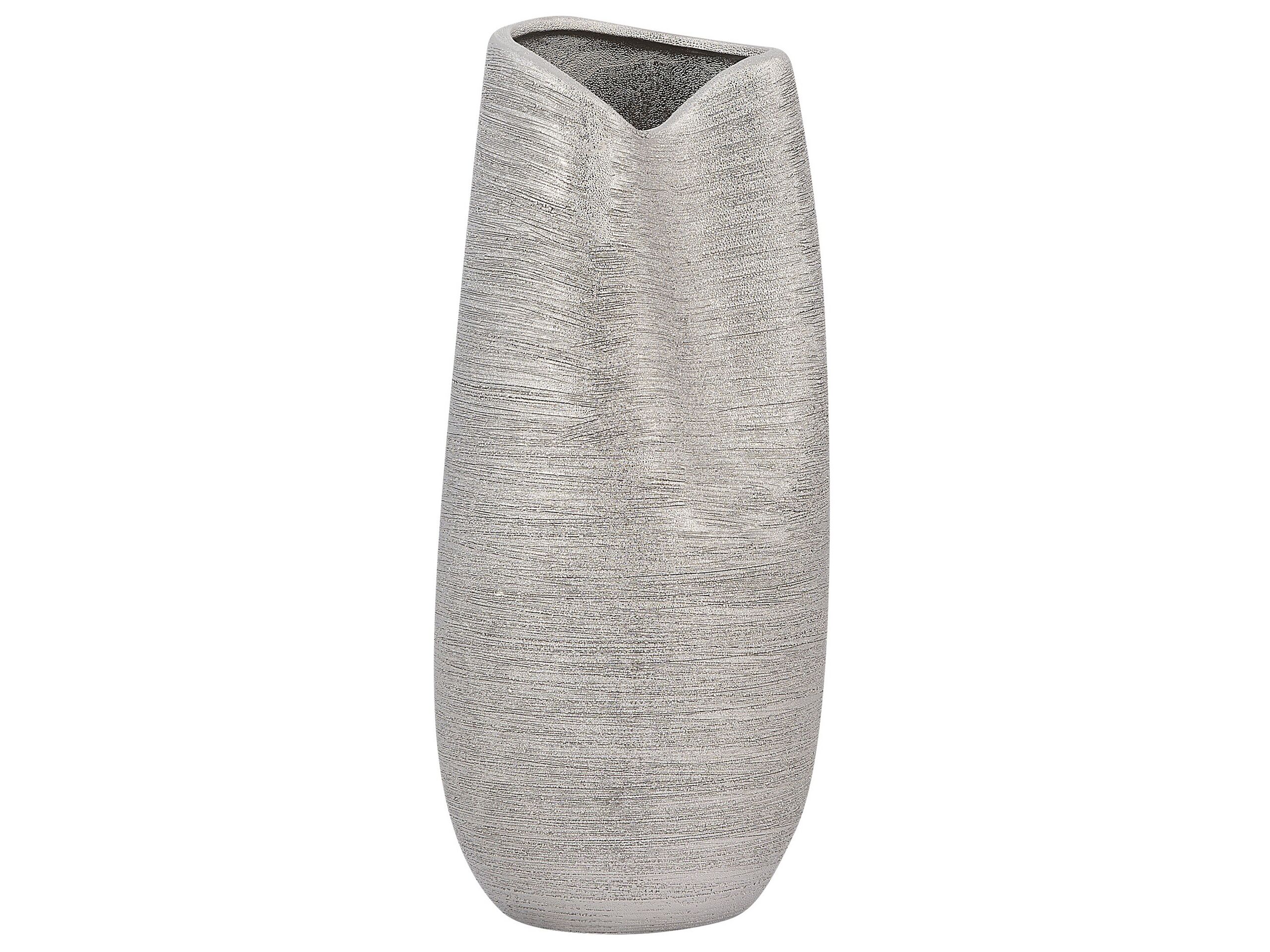Stoneware Decorative Vase 32 Silver - Gemini Interiors