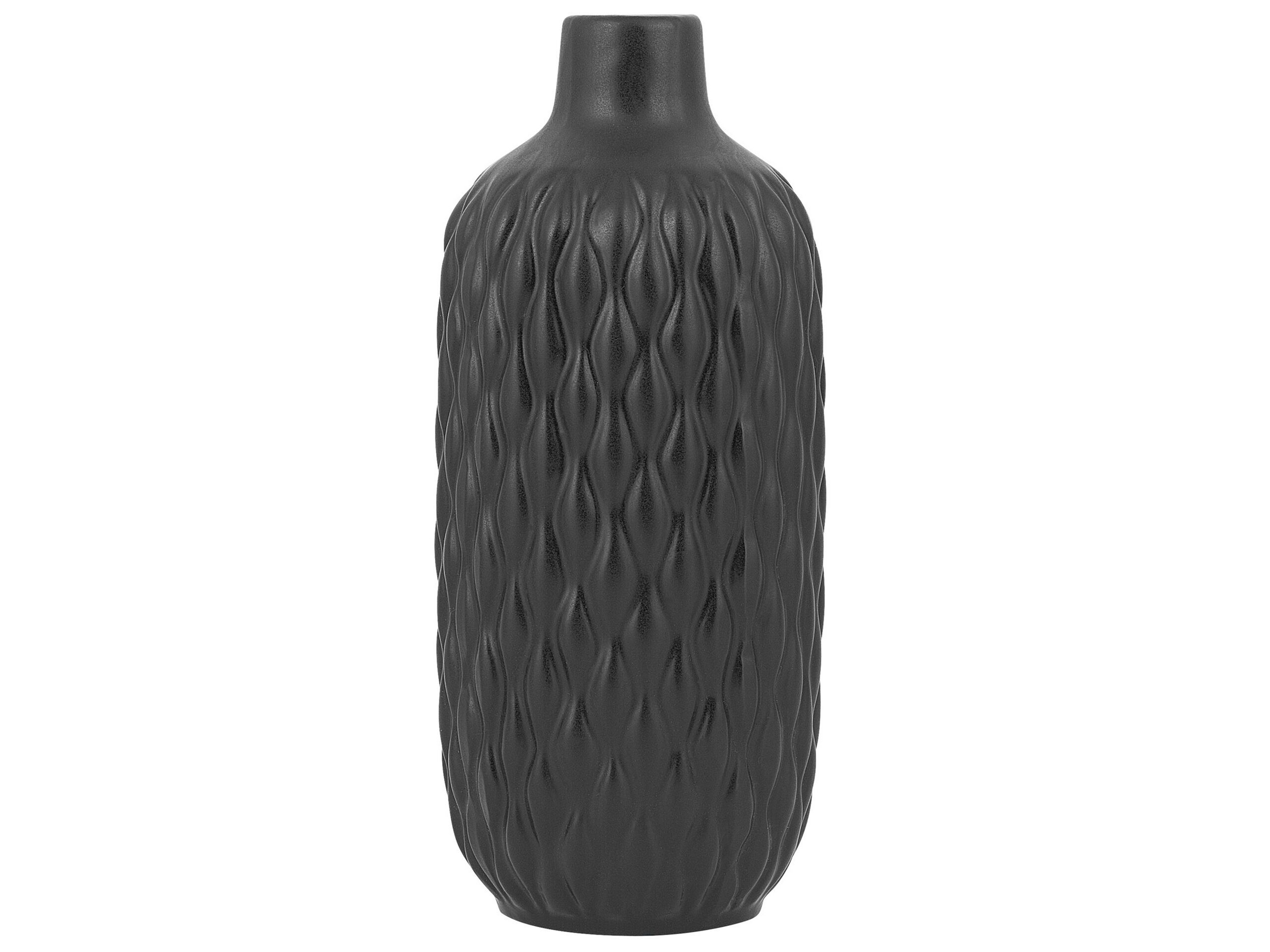 Stoneware Decorative Vase 31 Black - Gemini Interiors