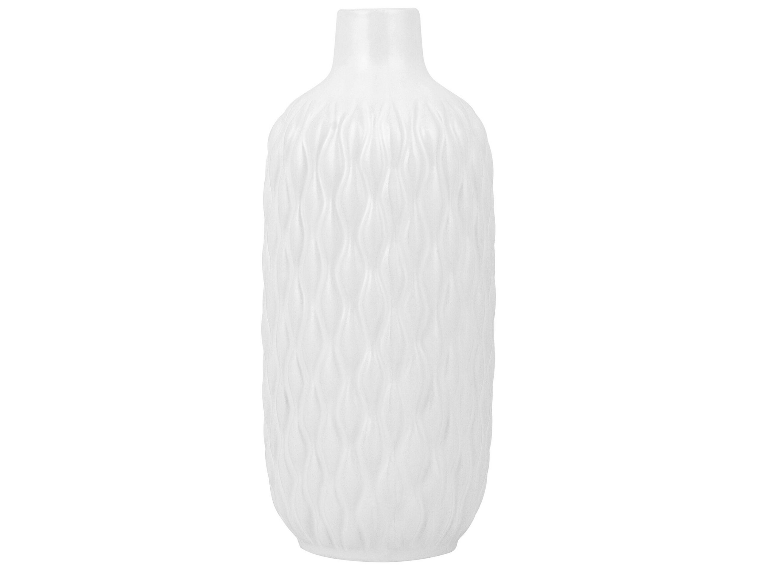 Stoneware Decorative Vase 31 White - Gemini Interiors