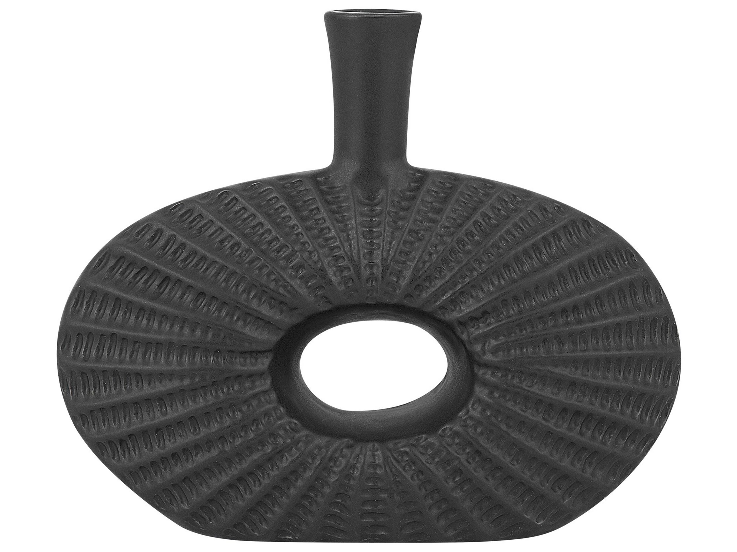 Stoneware Decorative Vase 24 Black - Gemini Interiors