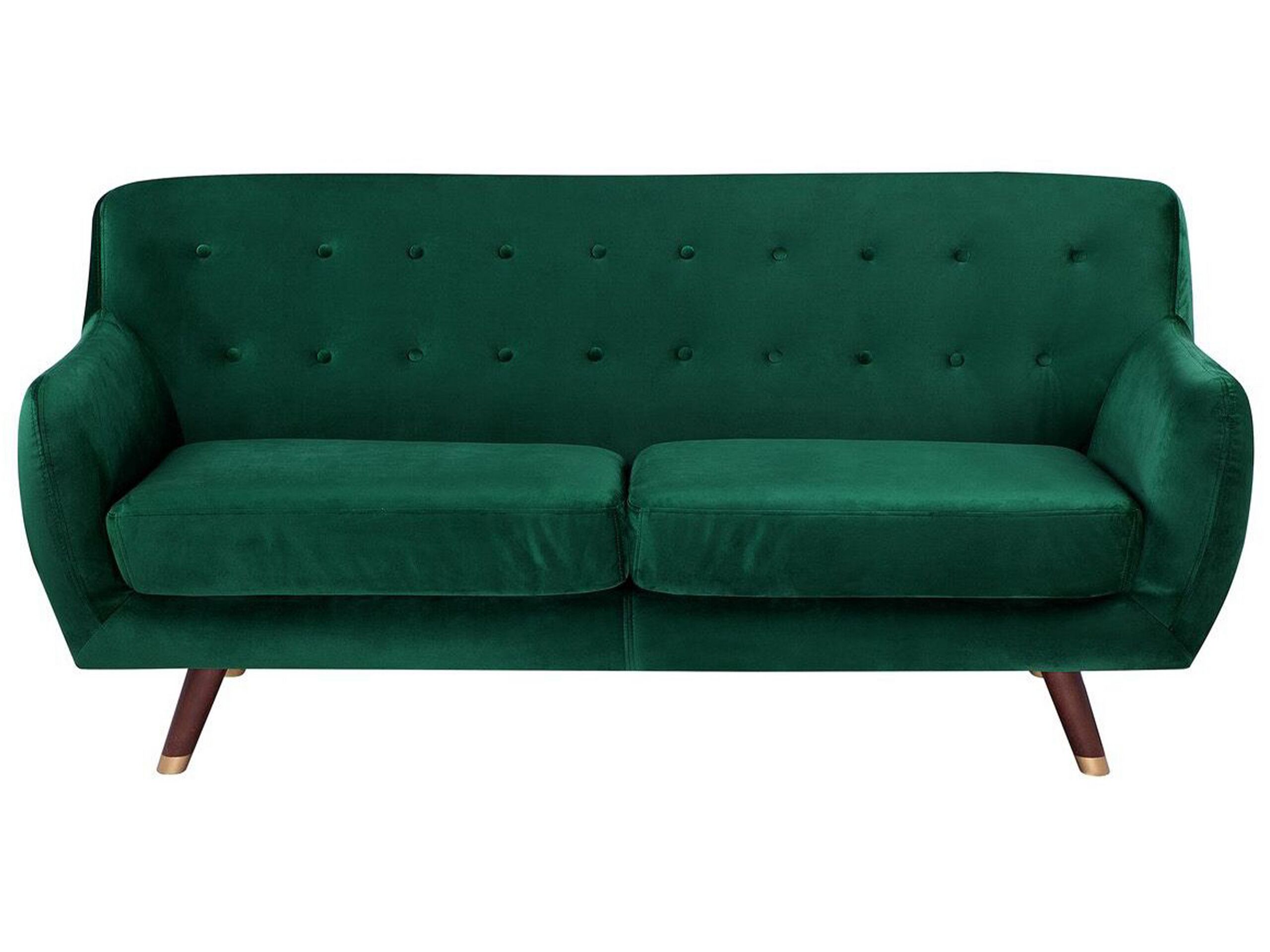 3 Seater Velvet Sofa Emerald Green BODO - Gemini Interiors
