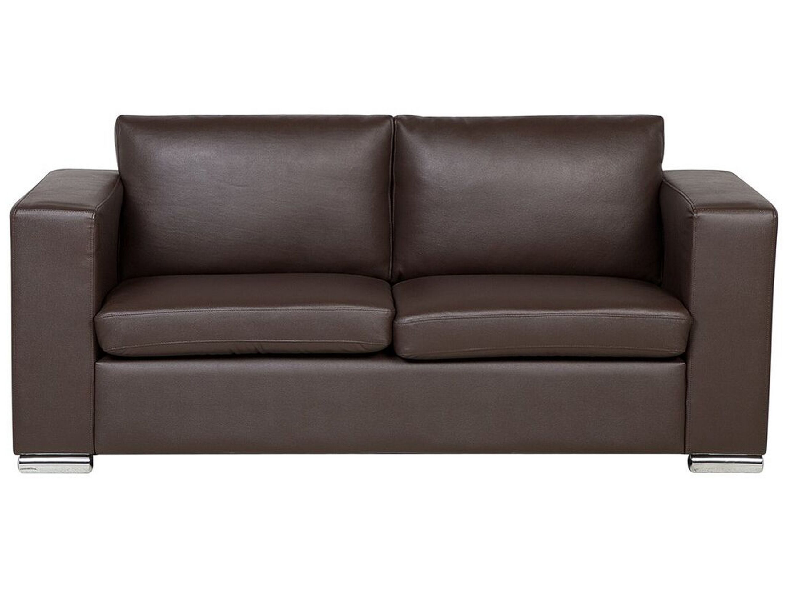 3 Seater Leather Sofa Brown HELSINKI - Gemini Interiors