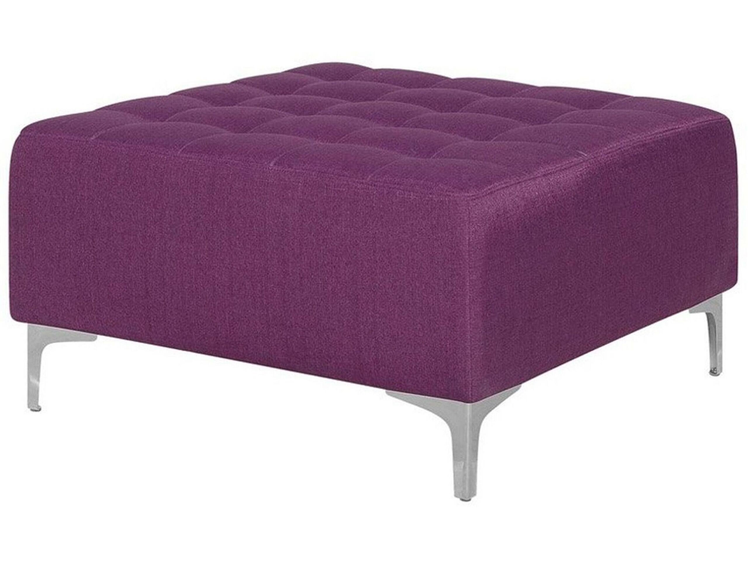Fabric Ottoman Purple ABERDEEN II - Gemini Interiors
