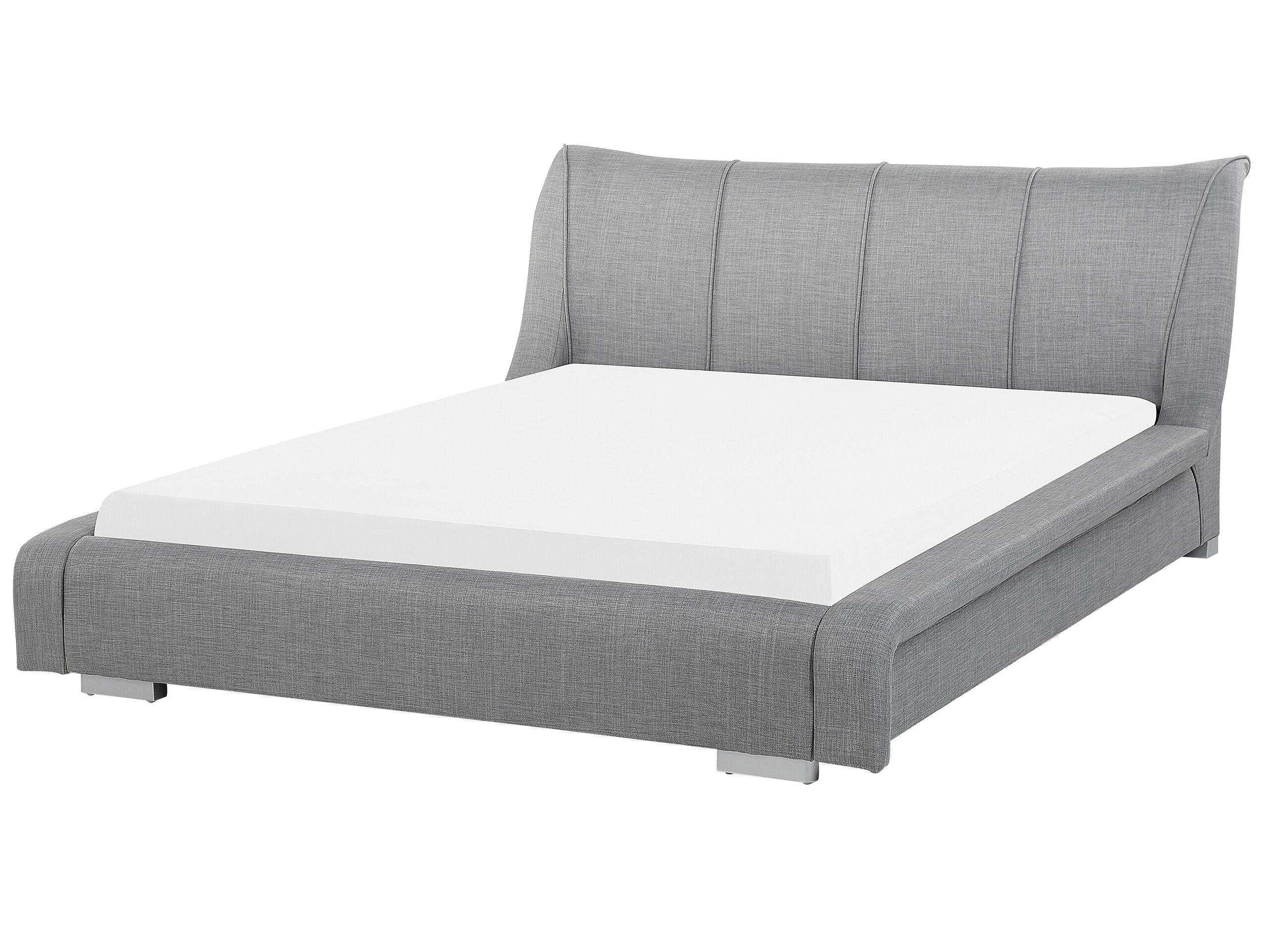 Fabric EU Super King Waterbed Grey NANTES - Gemini Interiors