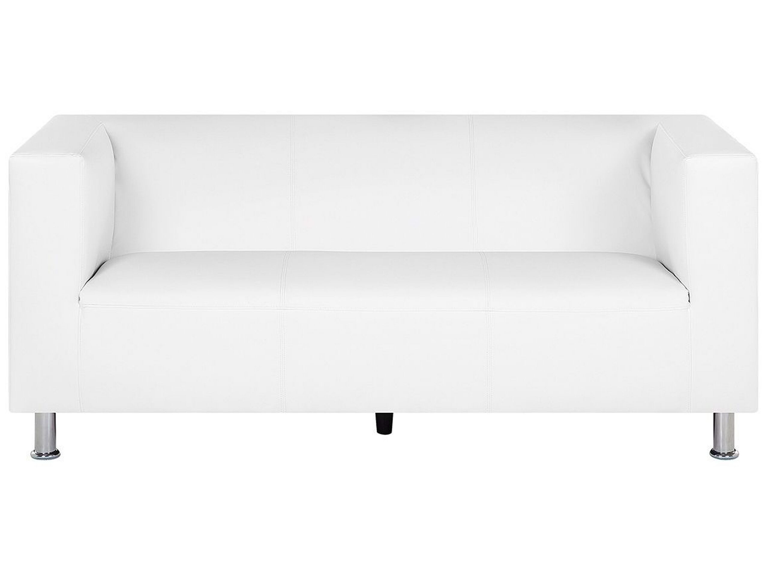 3 Seater Faux Leather Sofa White FLORO - Gemini Interiors