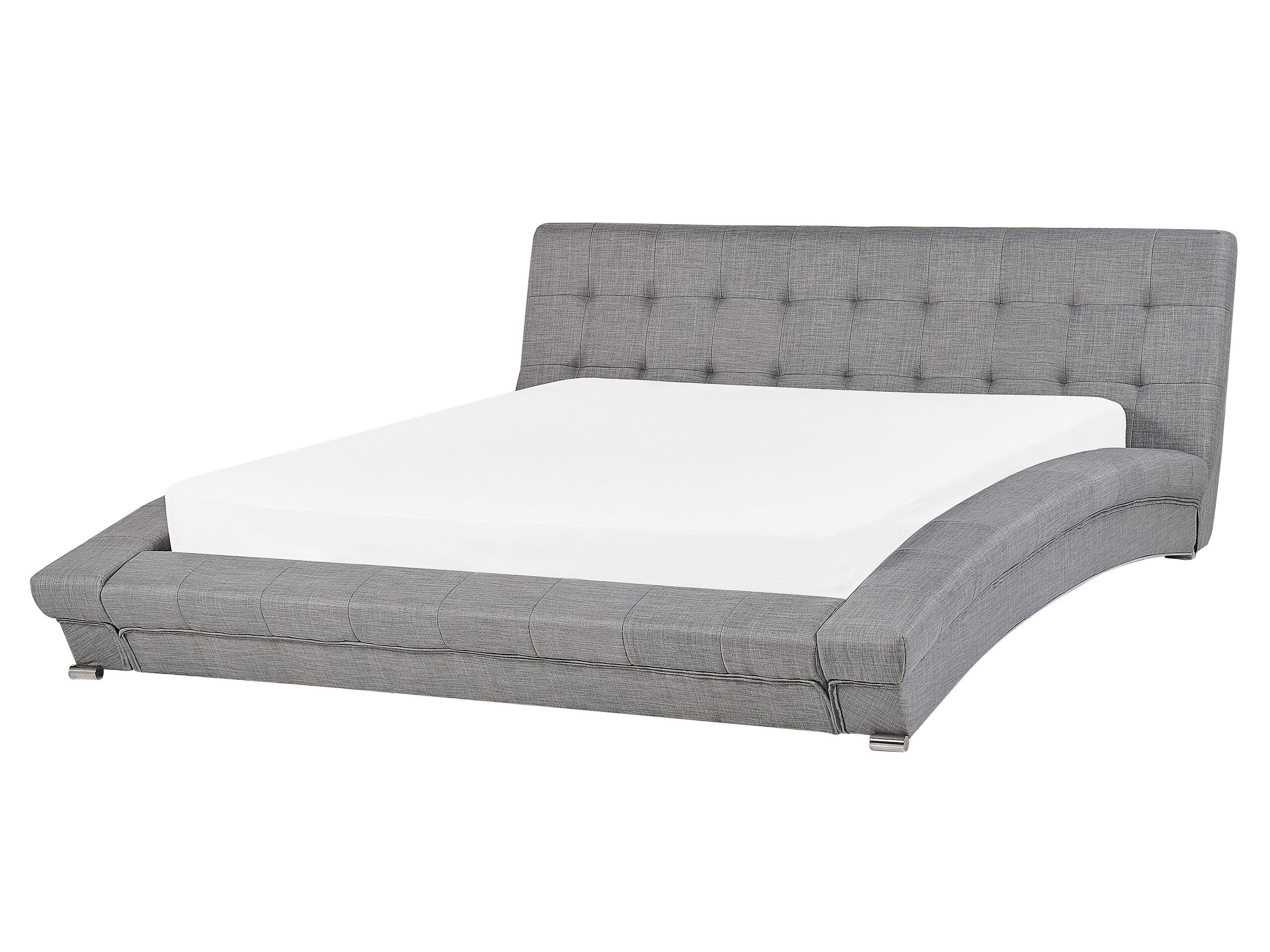 Fabric EU King Size Waterbed Grey LILLE - Gemini Interiors