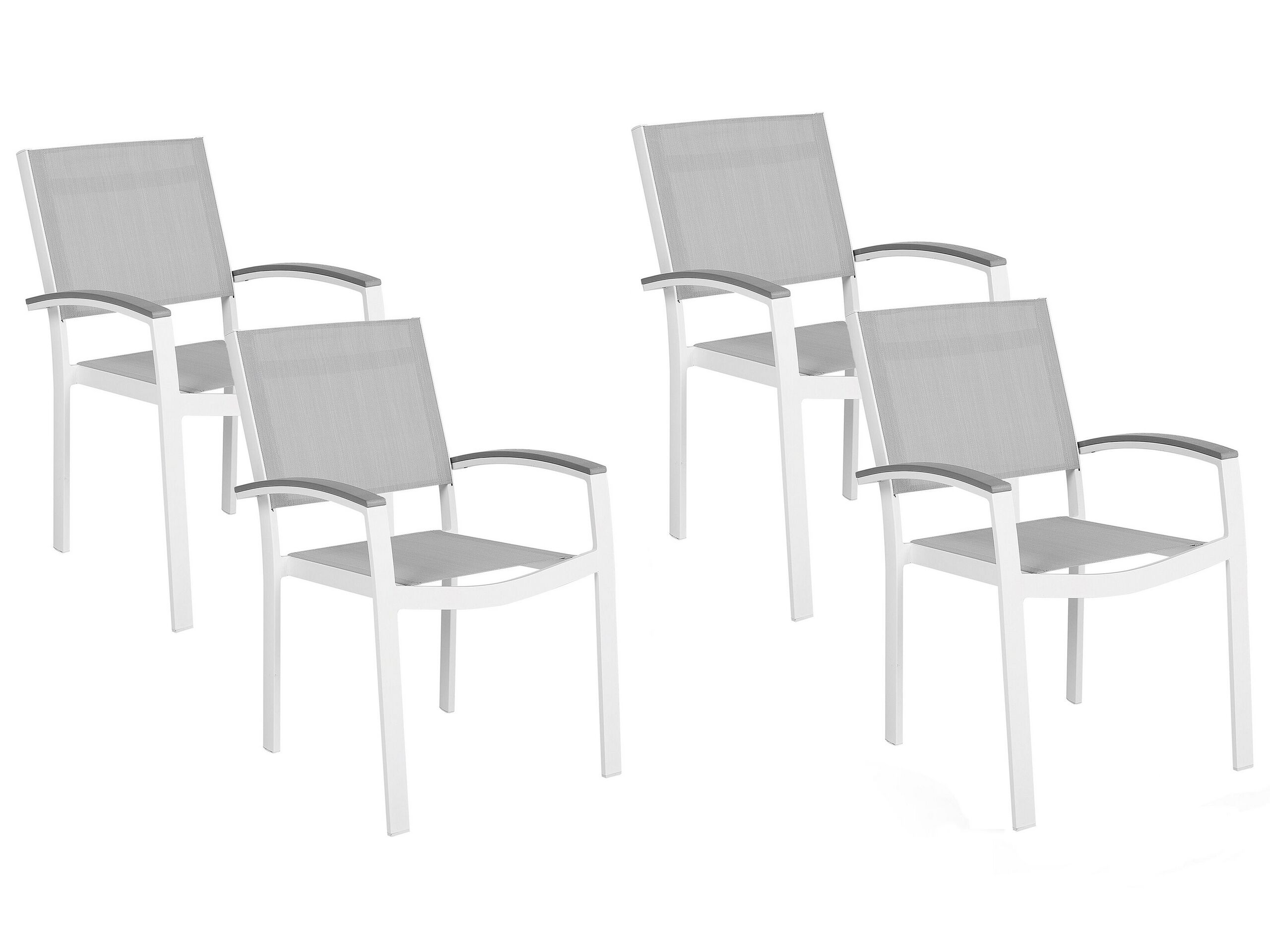 Set of 4 Garden Chairs Grey PERETA - Gemini Interiors