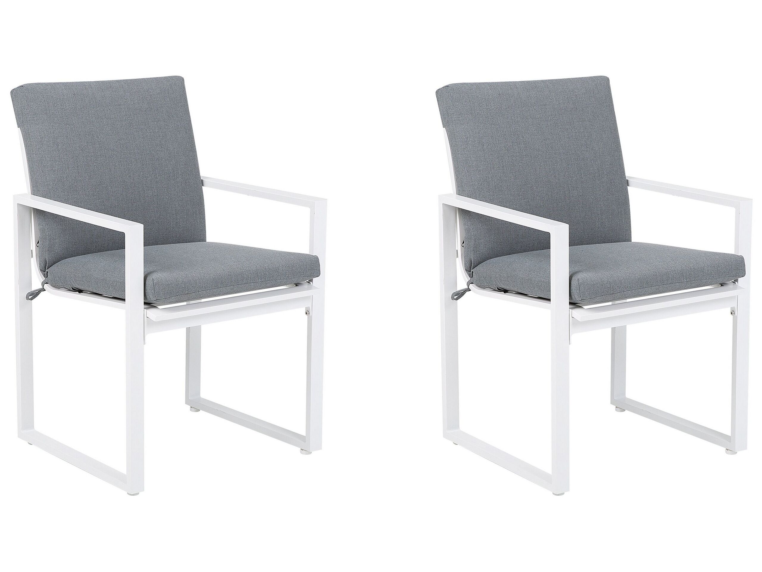 Set of 2 Garden Chairs Grey PANCOLE - Gemini Interiors