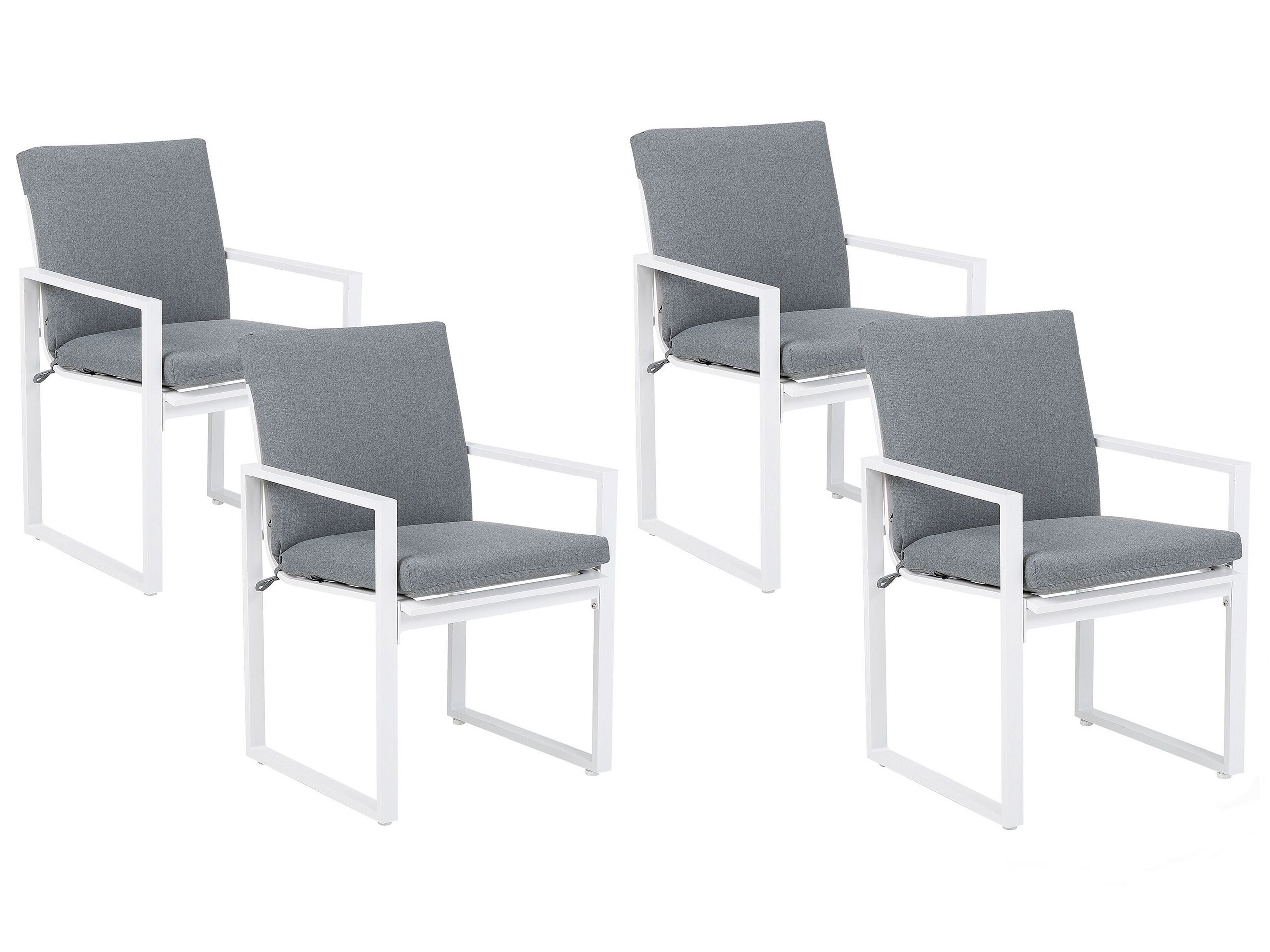 Set of 4 Garden Chairs Grey PANCOLE - Gemini Interiors