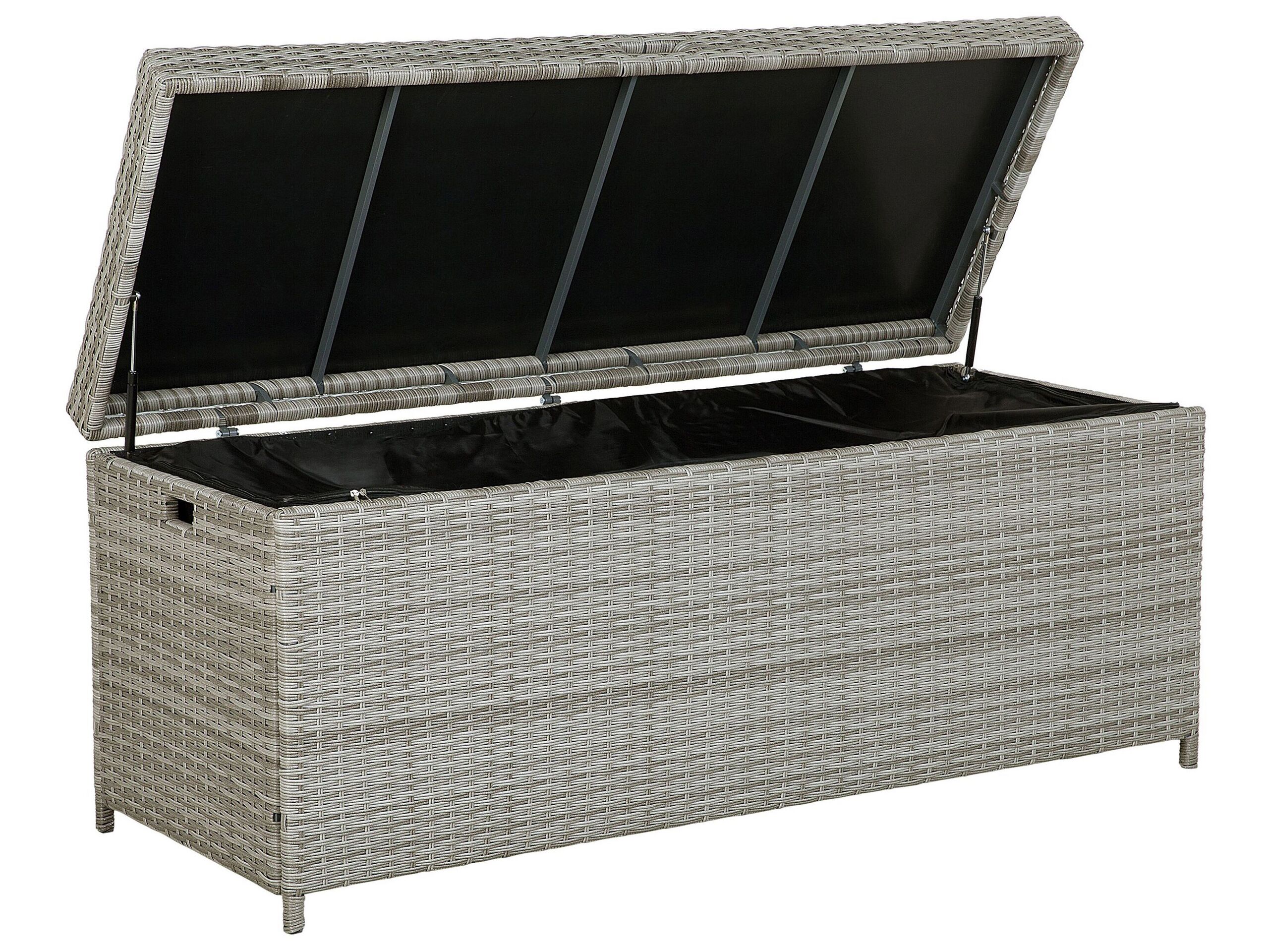 PE Rattan Storage Box 158 x 63 cm Grey MODENA - Gemini Interiors