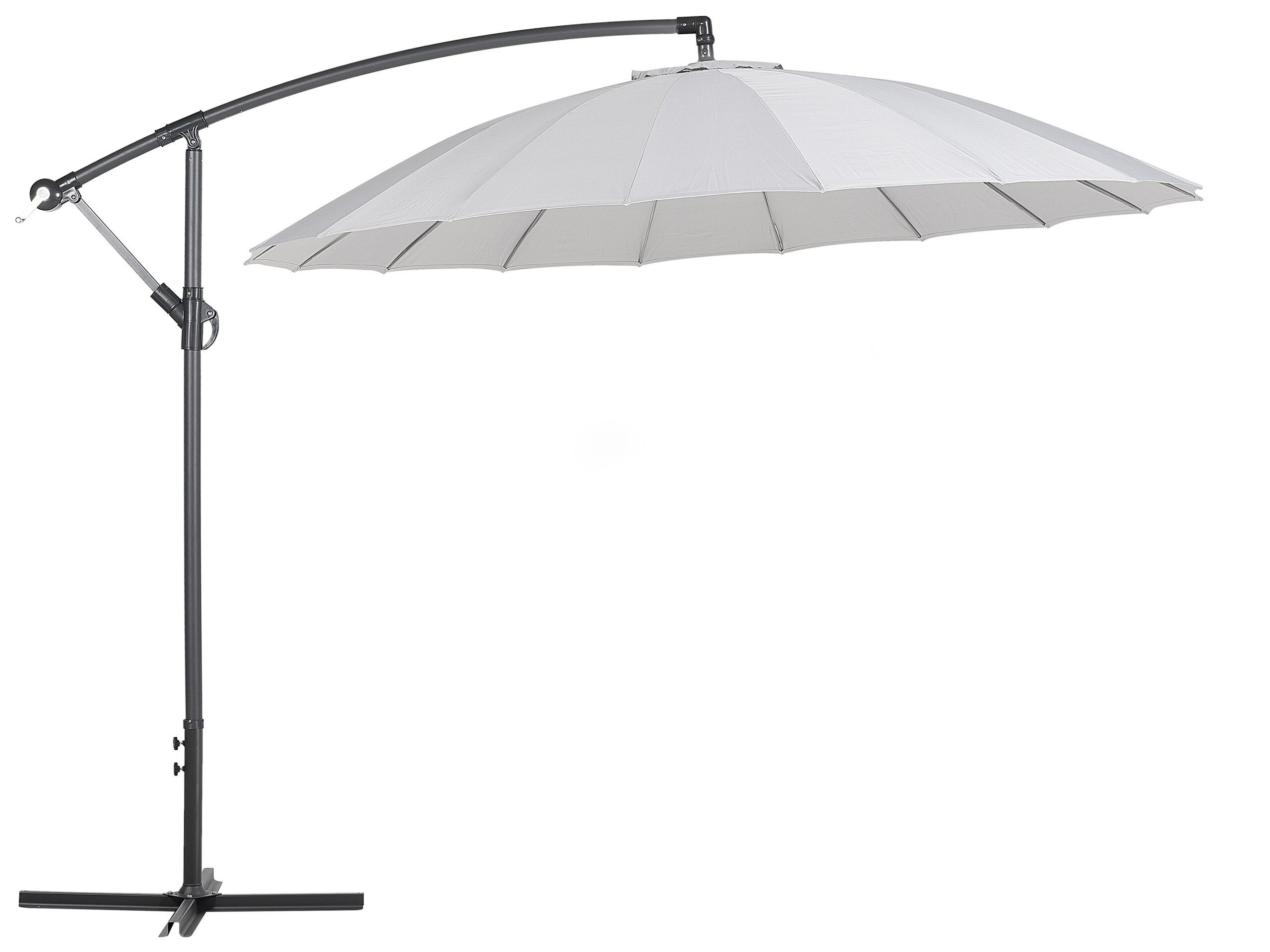 Cantilever Garden Parasol 2.68 m Light Grey CALABRIA II - Gemini Interiors