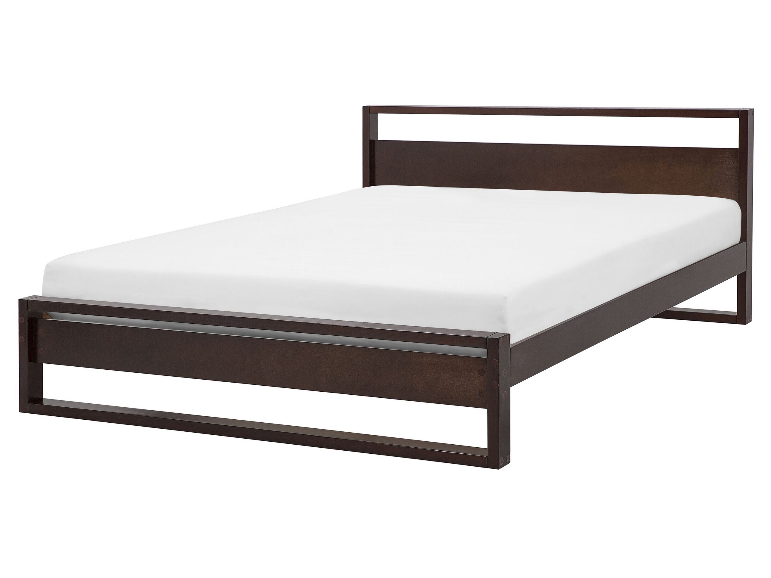 Wooden EU King Size Bed Dark GIULIA - Gemini Interiors