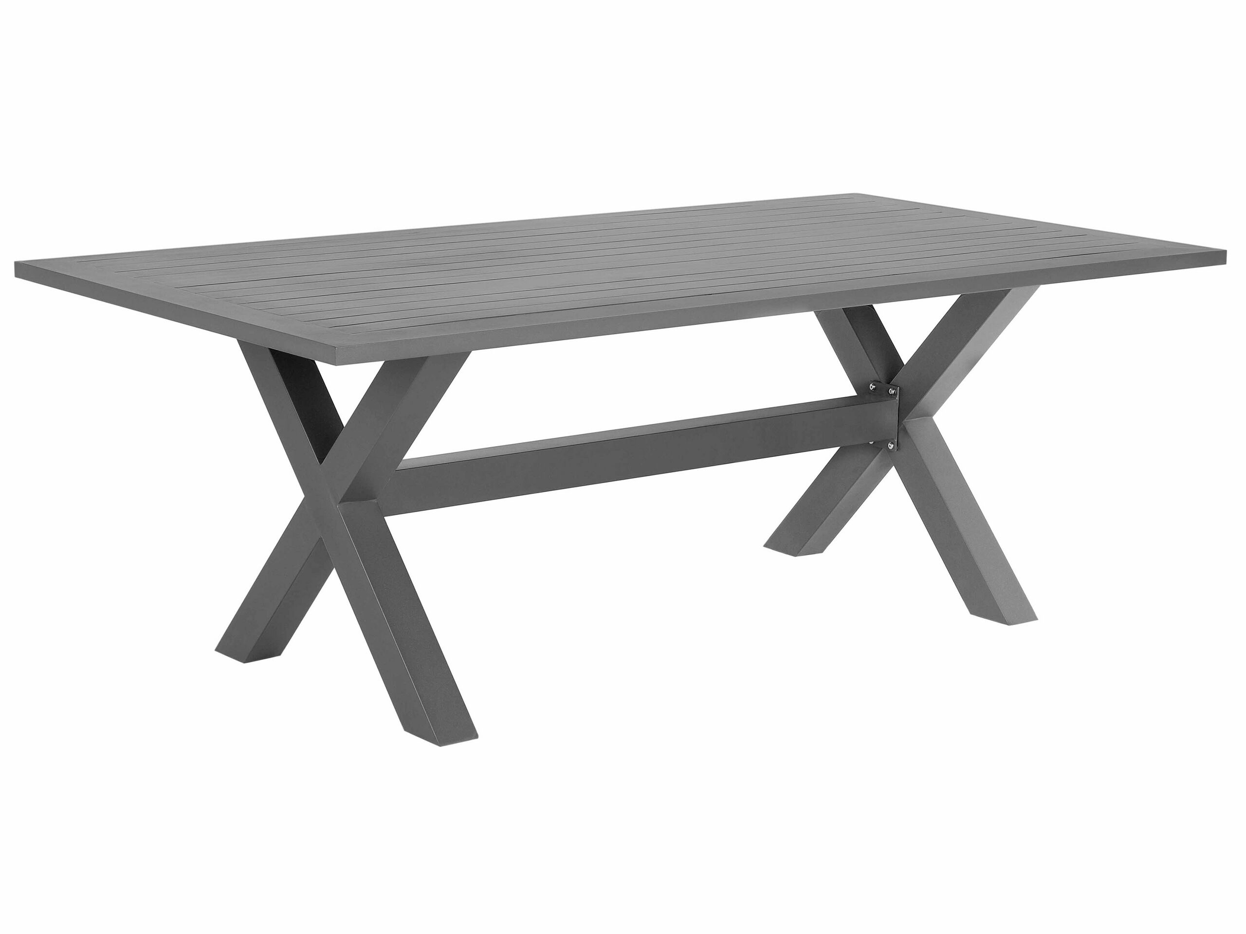 Aluminium Garden Dining Table 200 x 105 cm Grey CASCAIS - Gemini Interiors