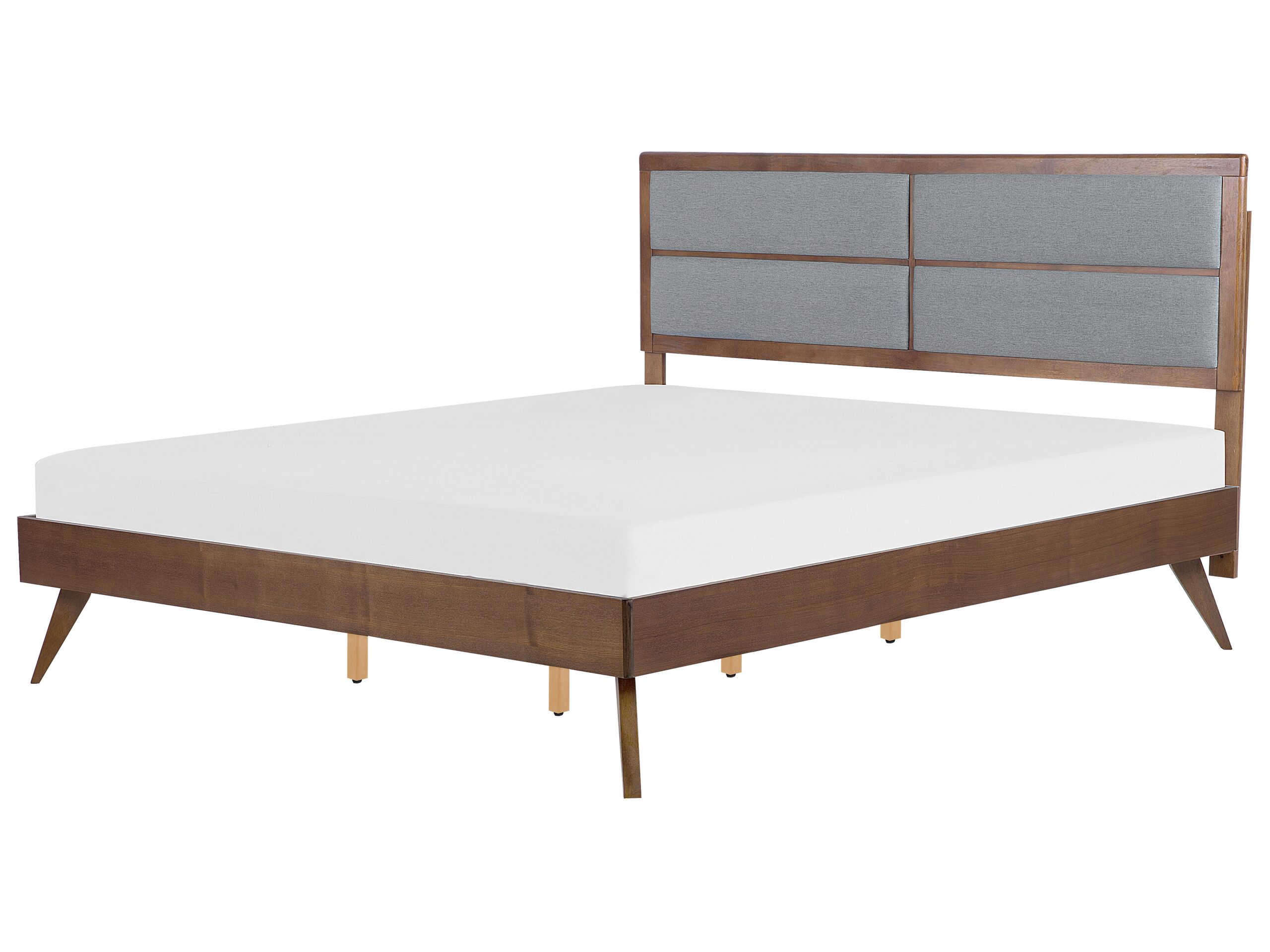 EU Super King Size Bed Dark POISSY - Gemini Interiors