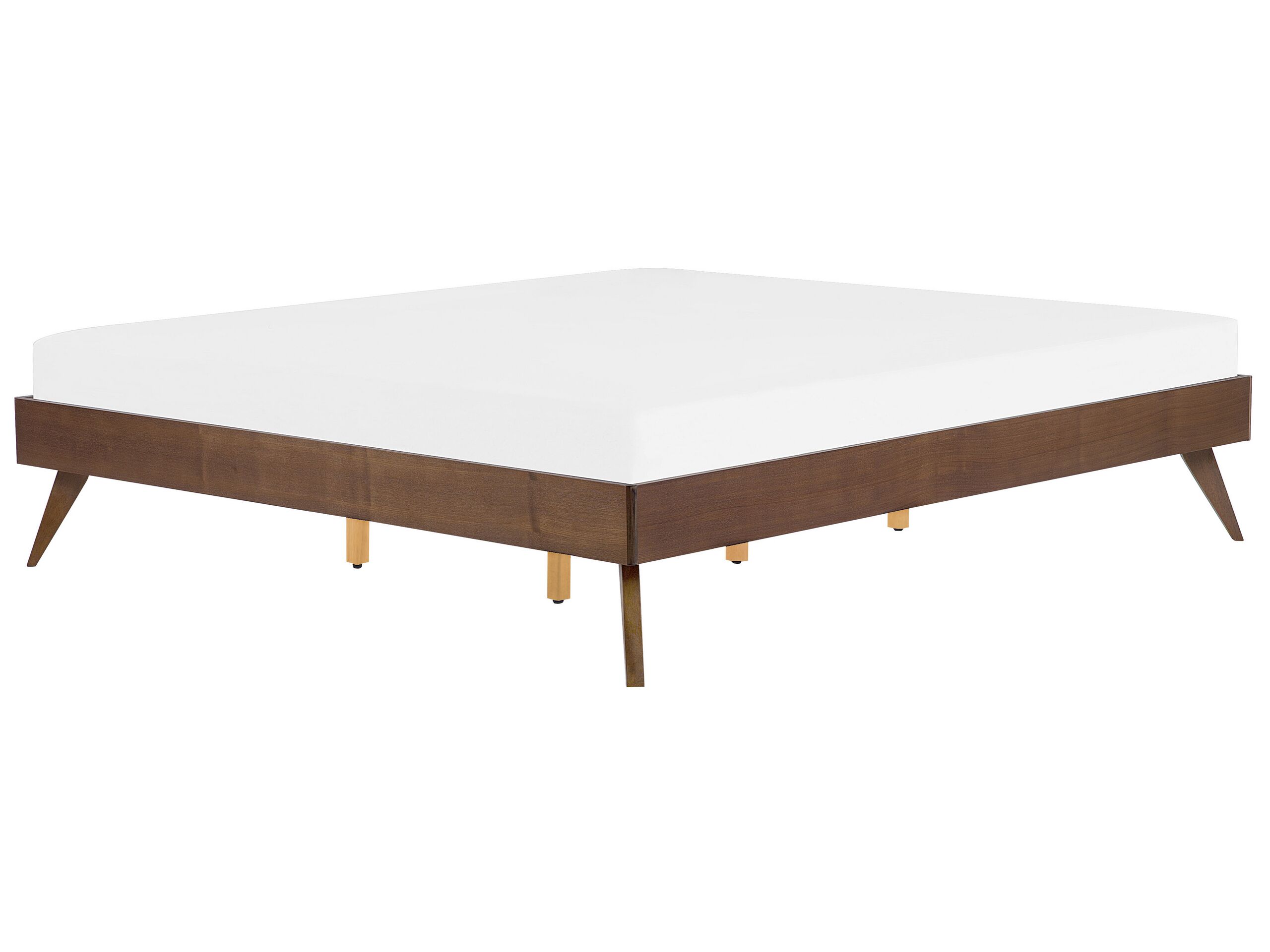 EU Super King Size Bed Dark Wood BERRIC - Gemini Interiors