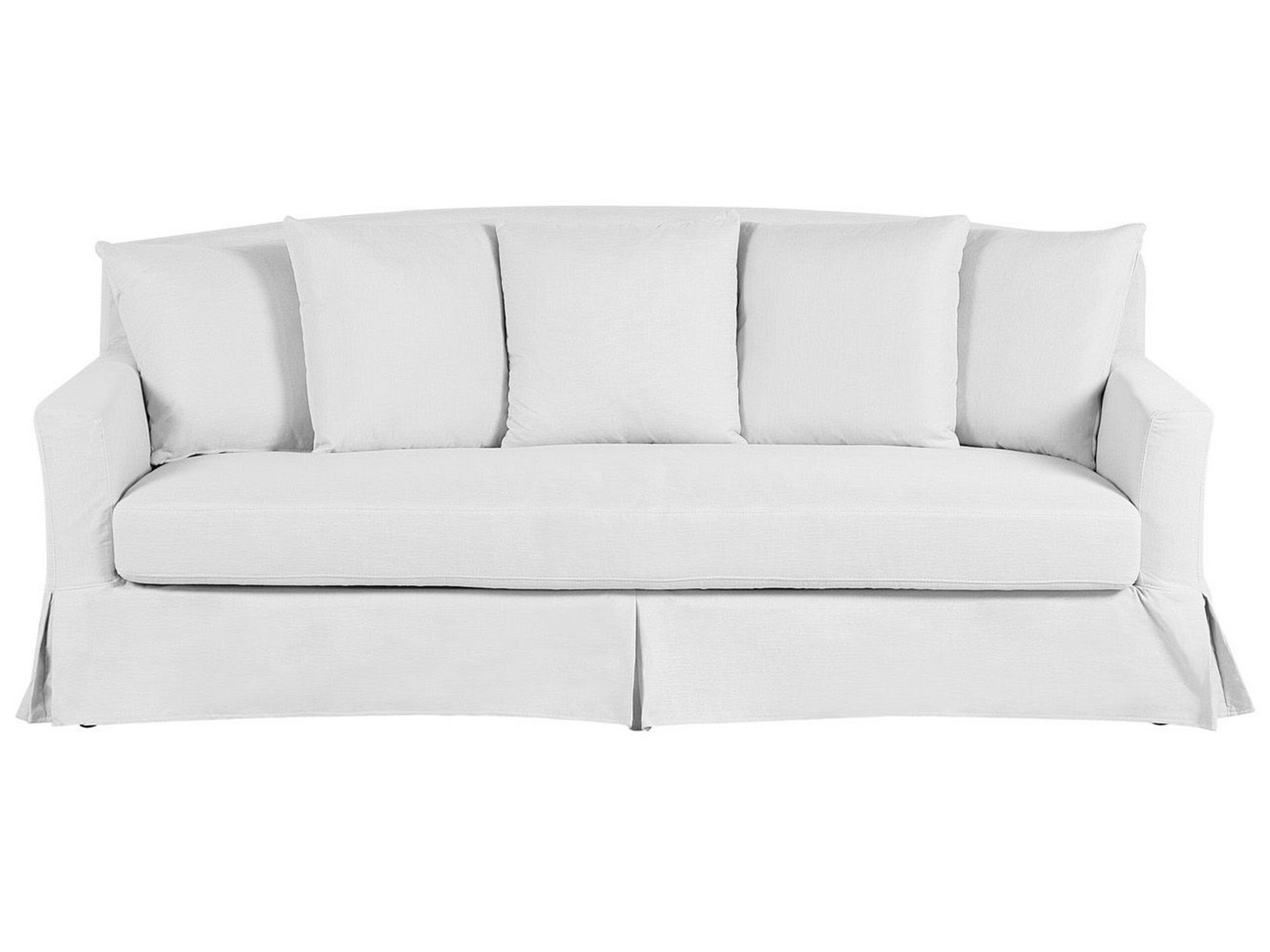 3 Seater Fabric Sofa White GILJA - Gemini Interiors
