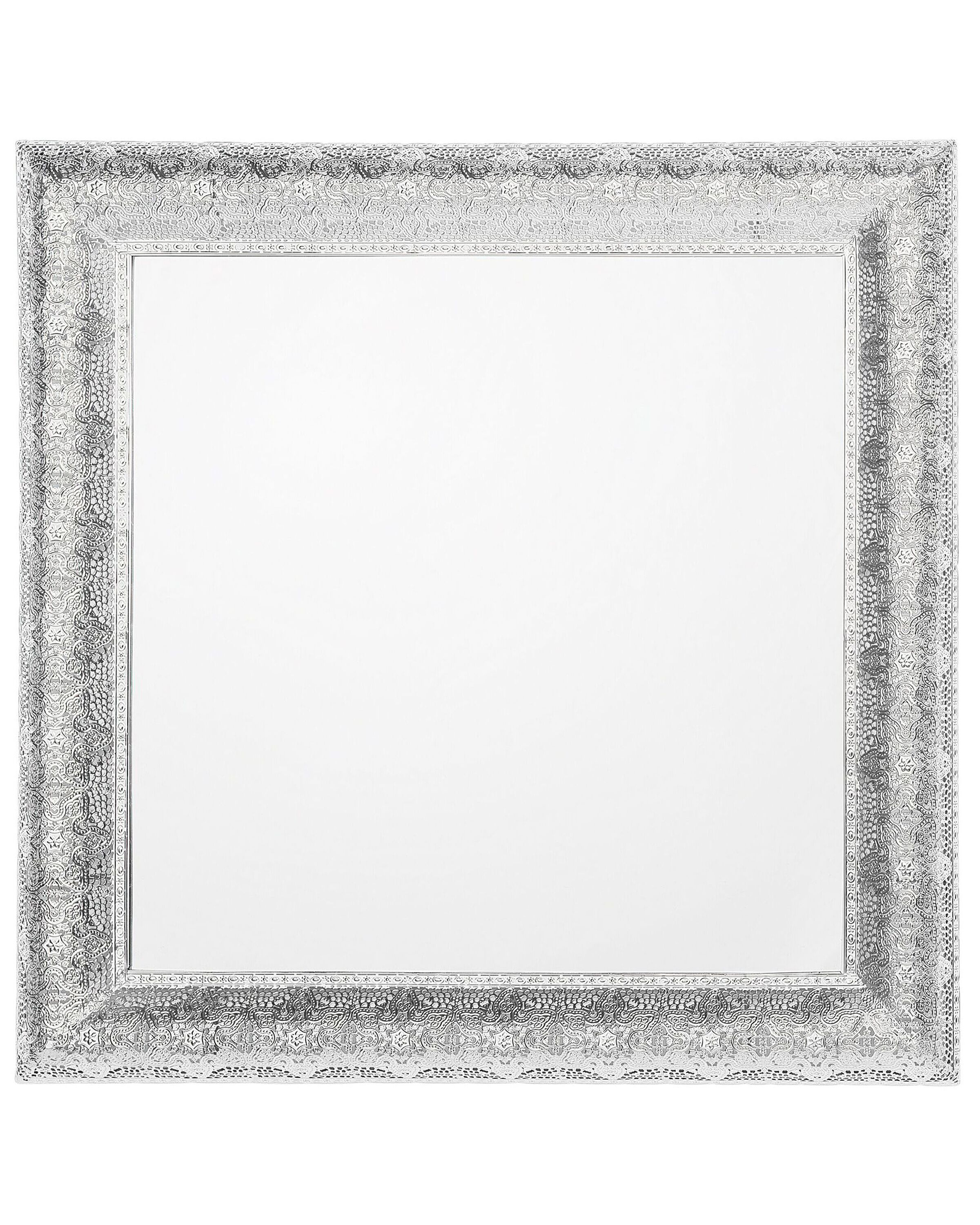 Metal Wall Mirror 65x65cm Silver - Gemini Interiors