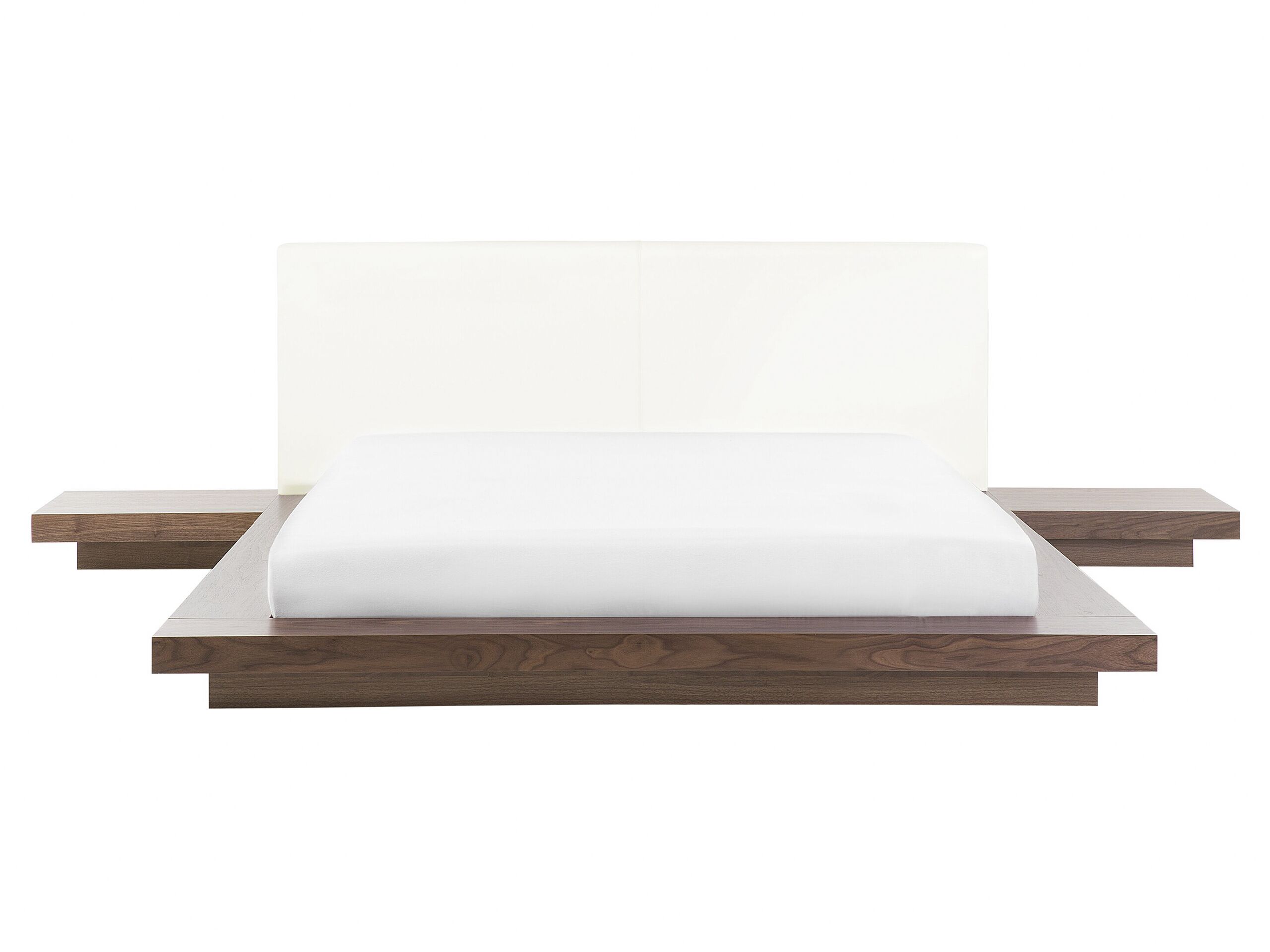 EU King Size Bed with Bedside Tables Brown ZEN - Gemini Interiors