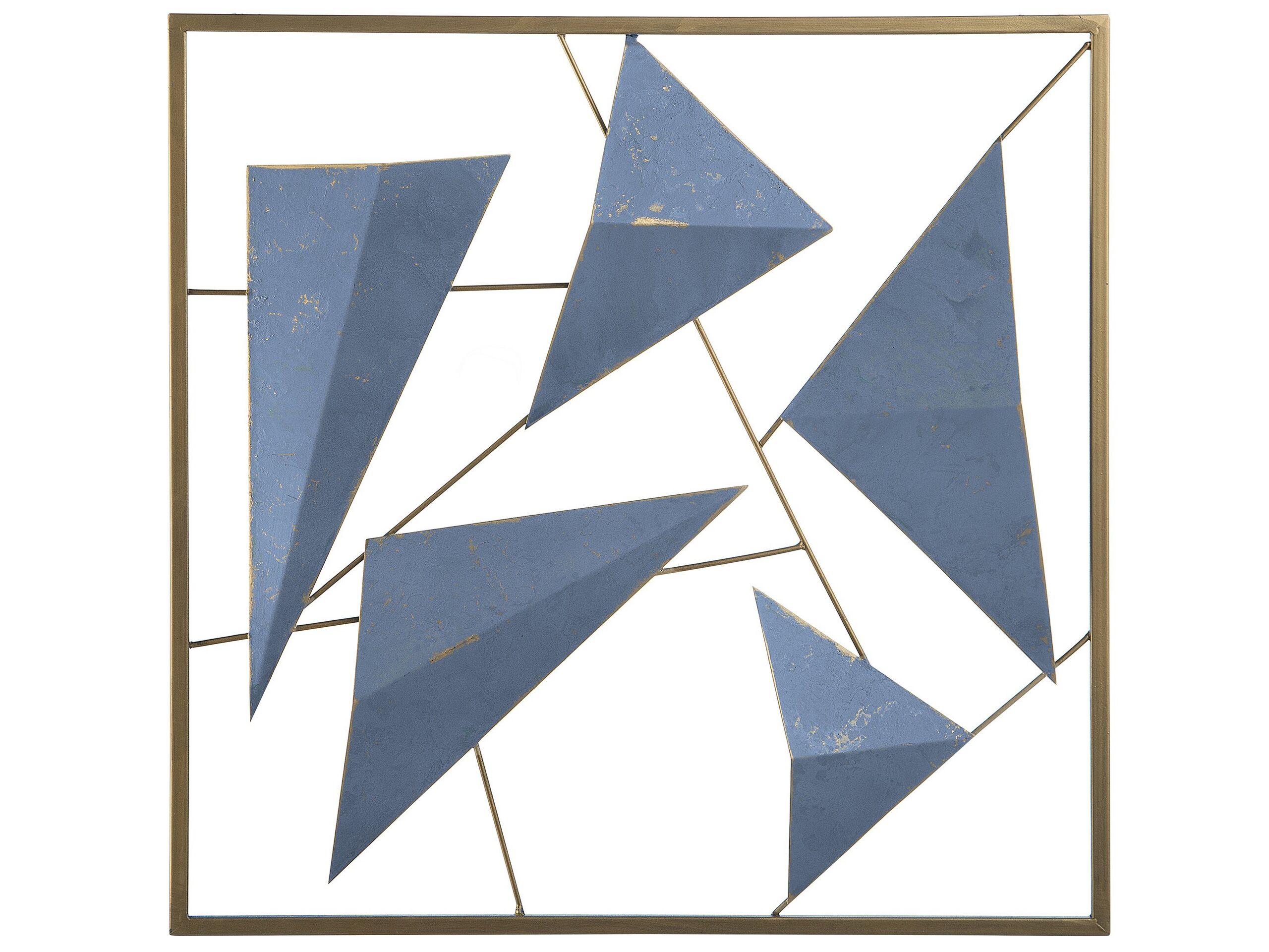 Wall Decor Blue and Gold ZINC - Gemini Interiors