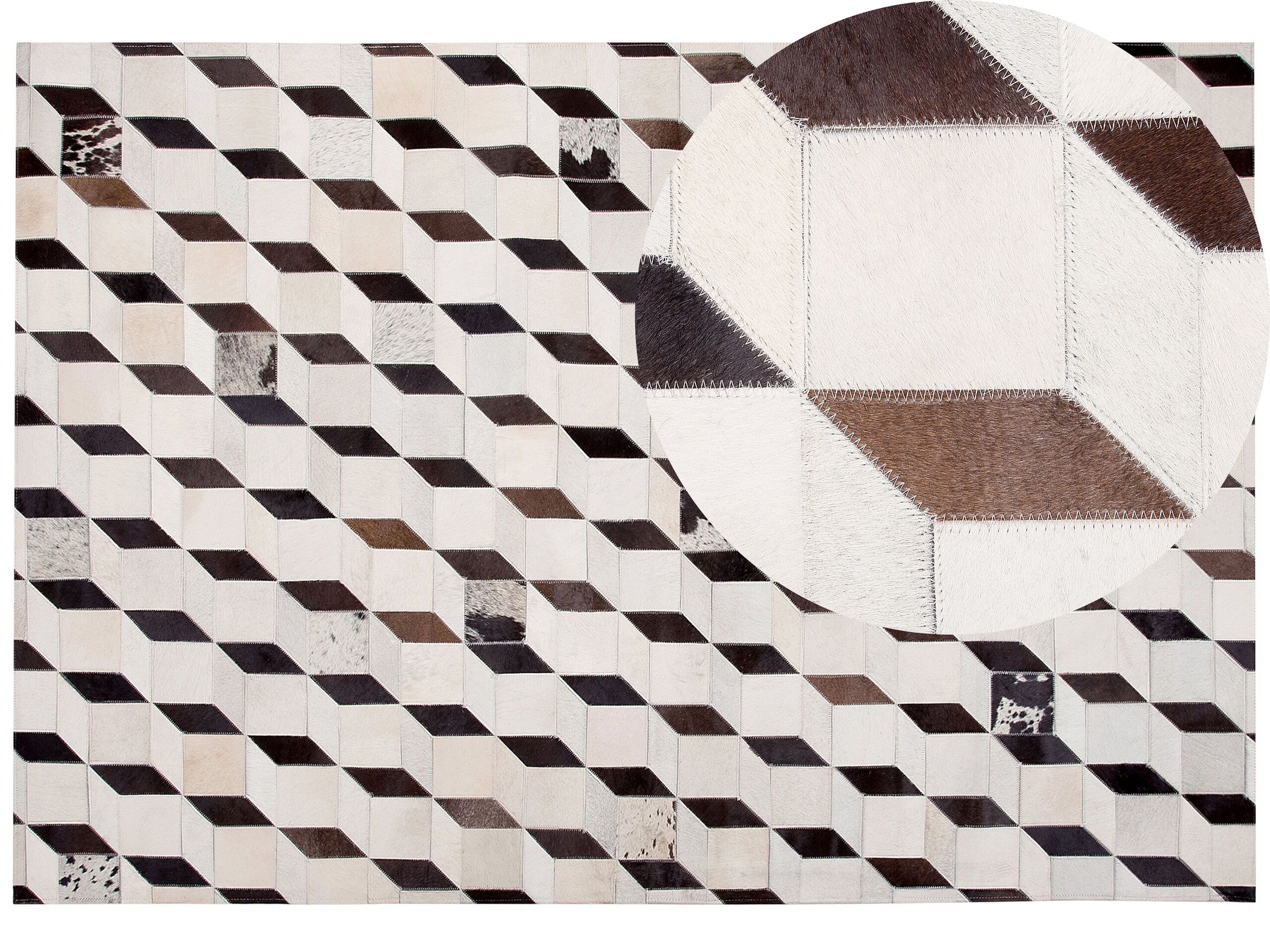 Cowhide Area Rug 160x230cm Cream - Gemini Interiors