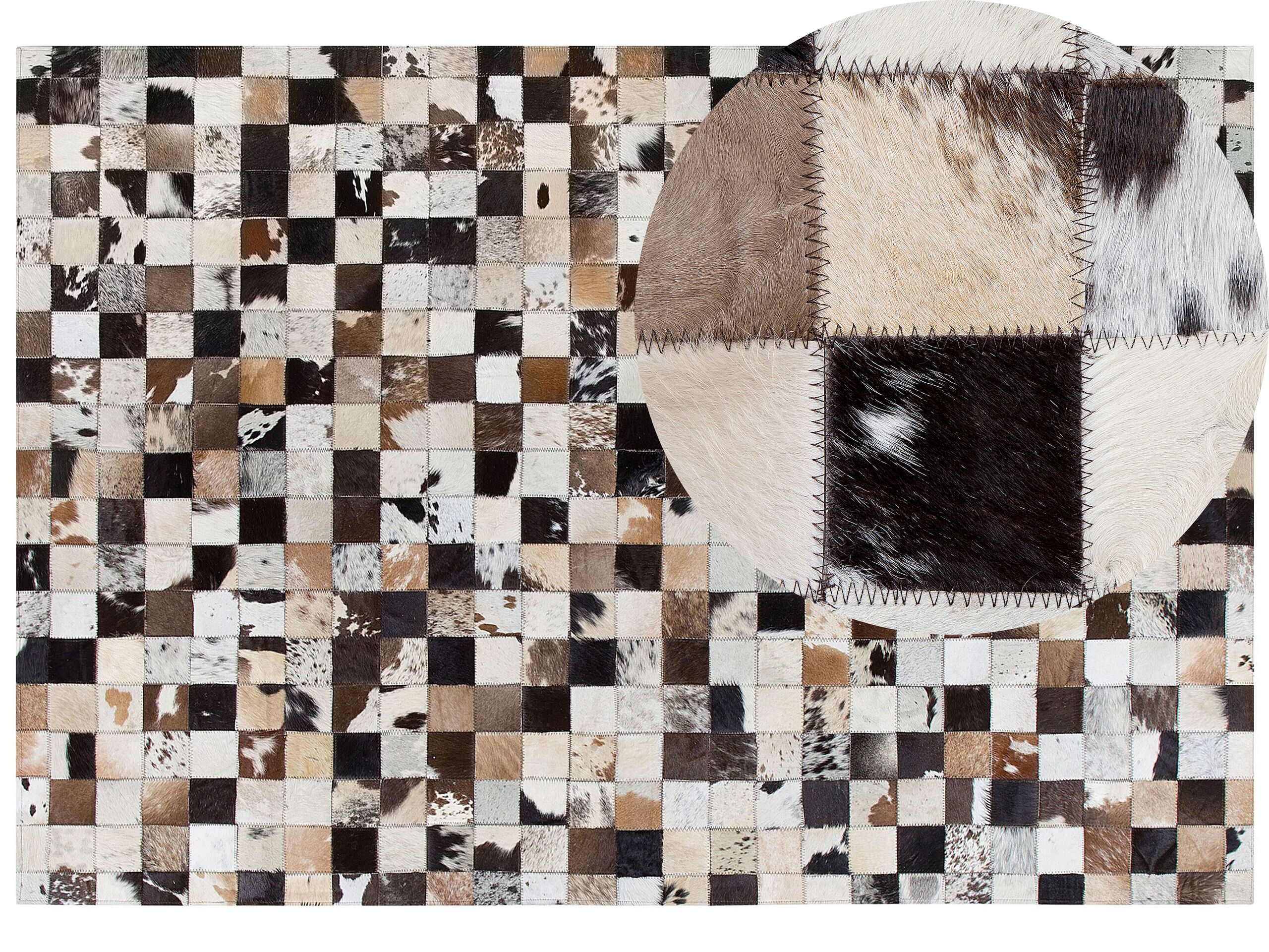 Cowhide Area Rug 160x230cm Multicolour - Gemini Interiors