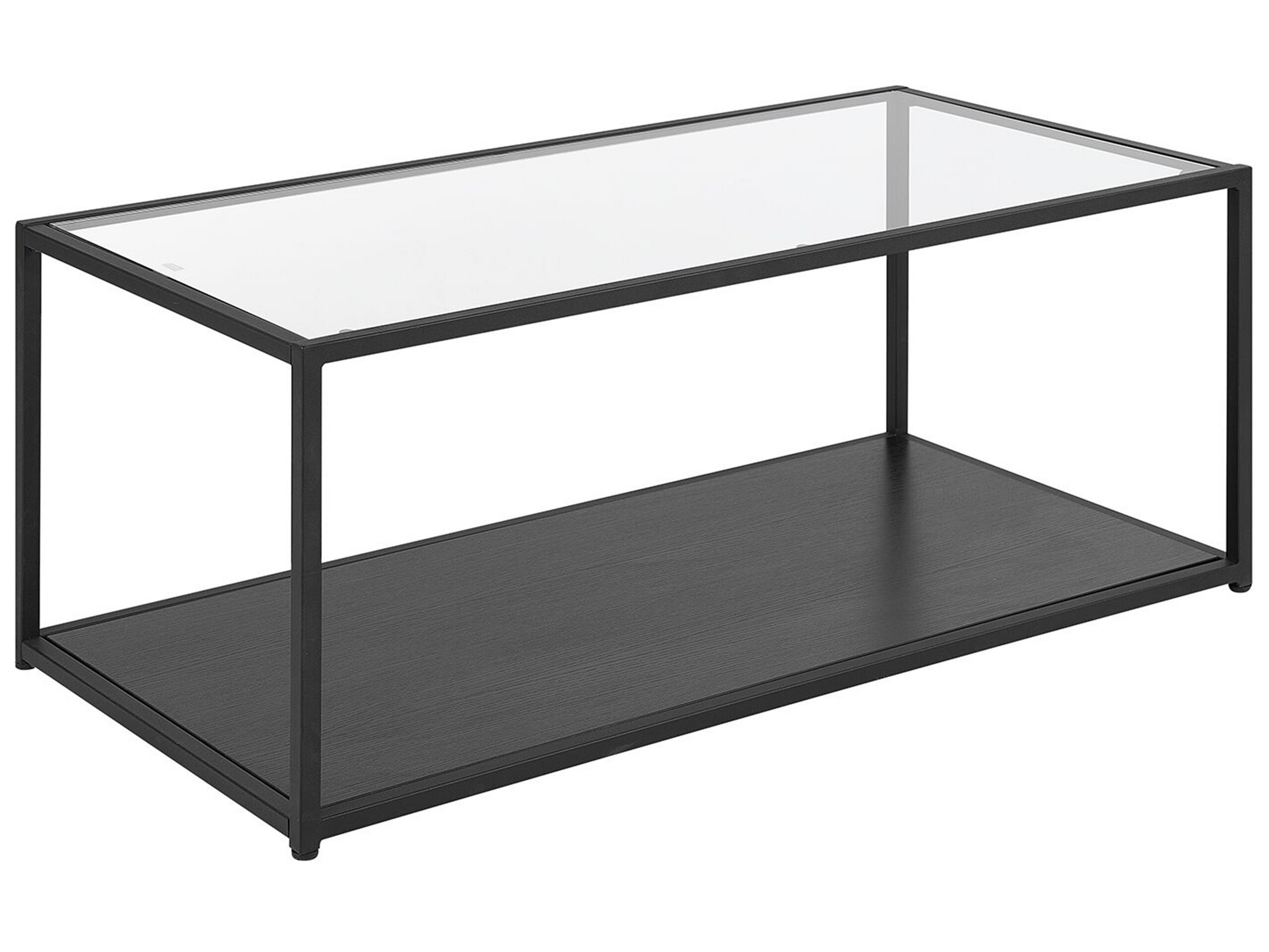 Glass Top Coffee Table Black MEDORA - Gemini Interiors