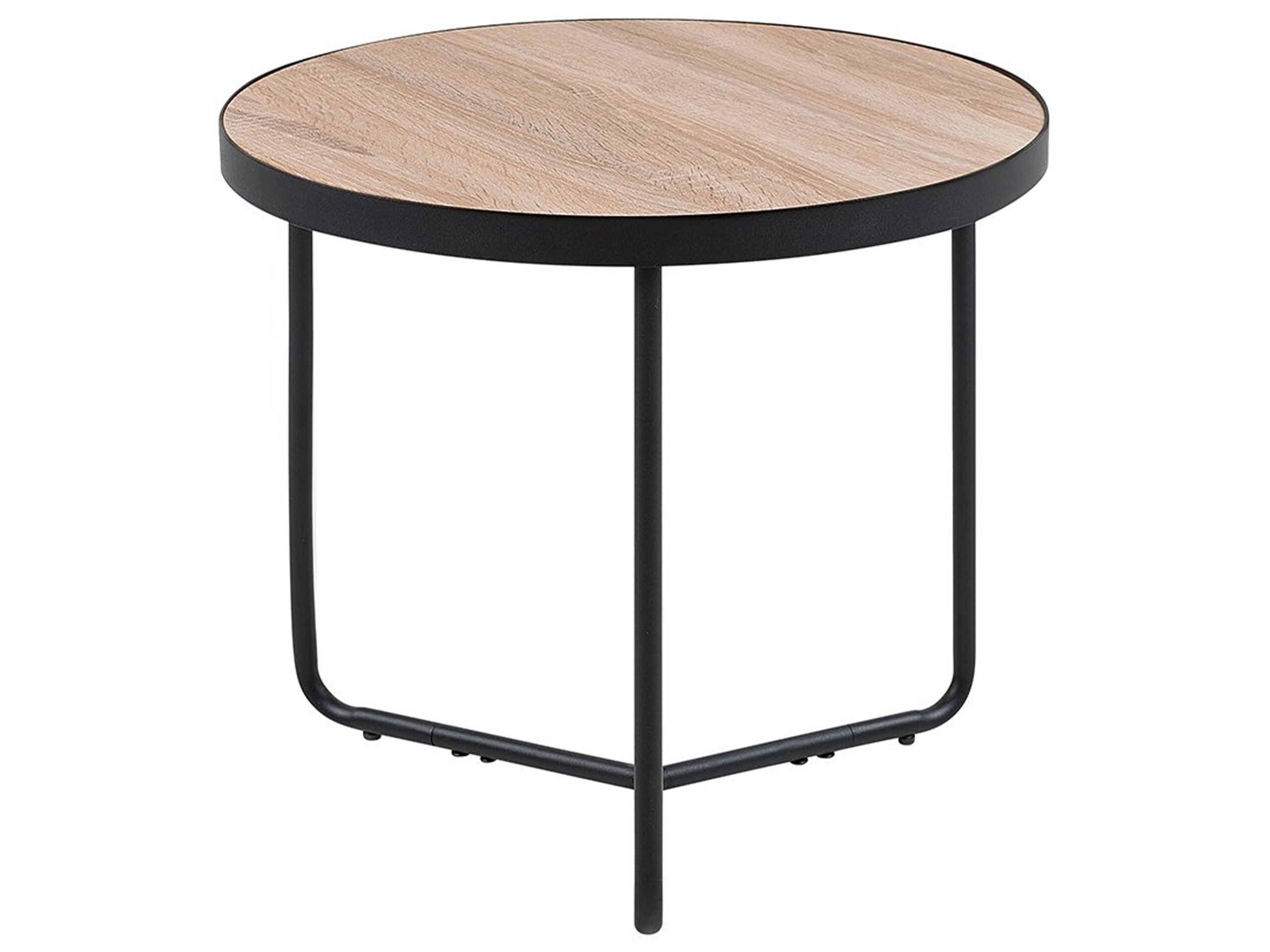 Coffee Table Light Wood with Black MELODY Small - Gemini Interiors