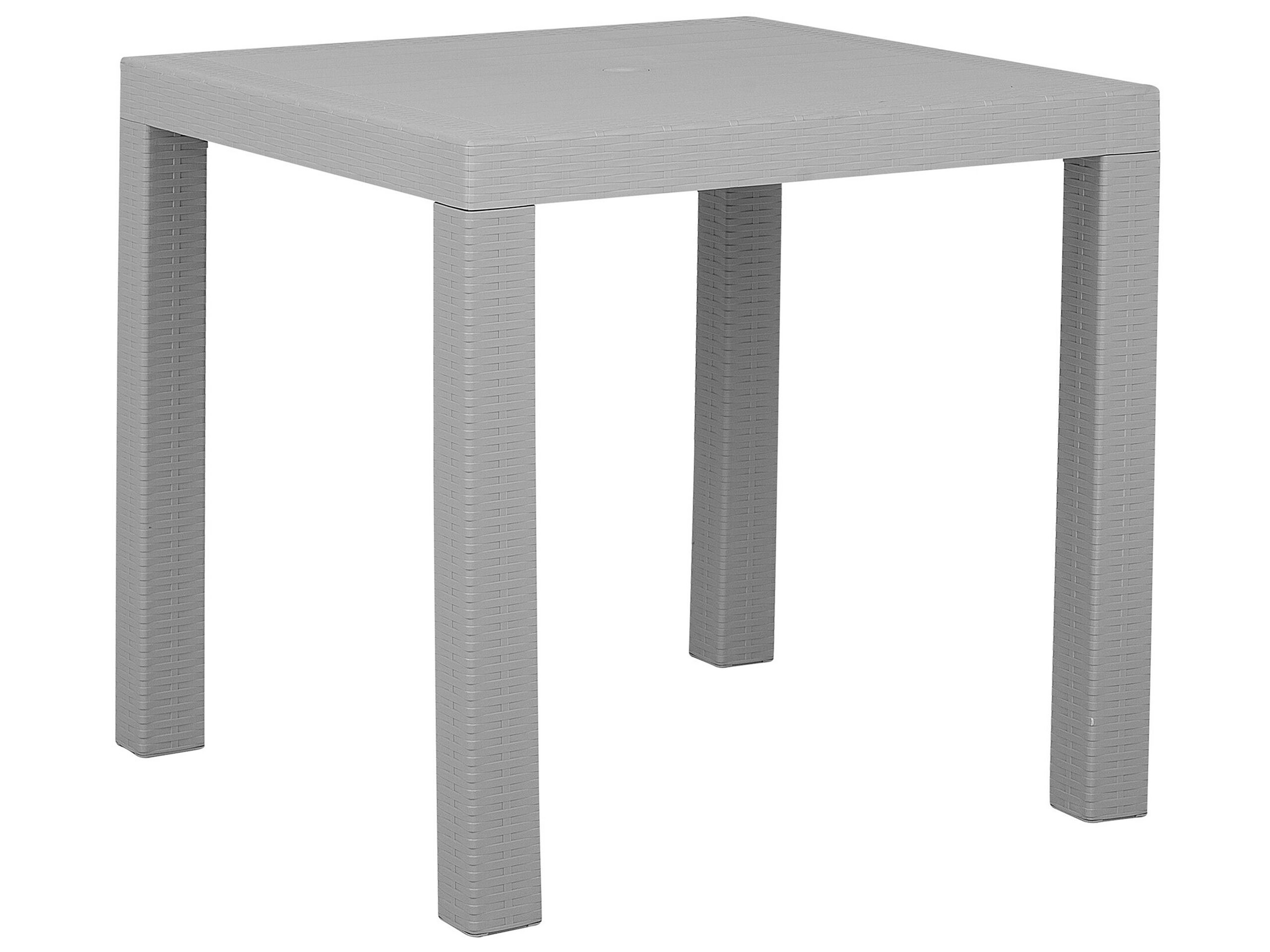 Garden Dining Table 80 x 80 cm Light Grey FOSSANO - Gemini Interiors