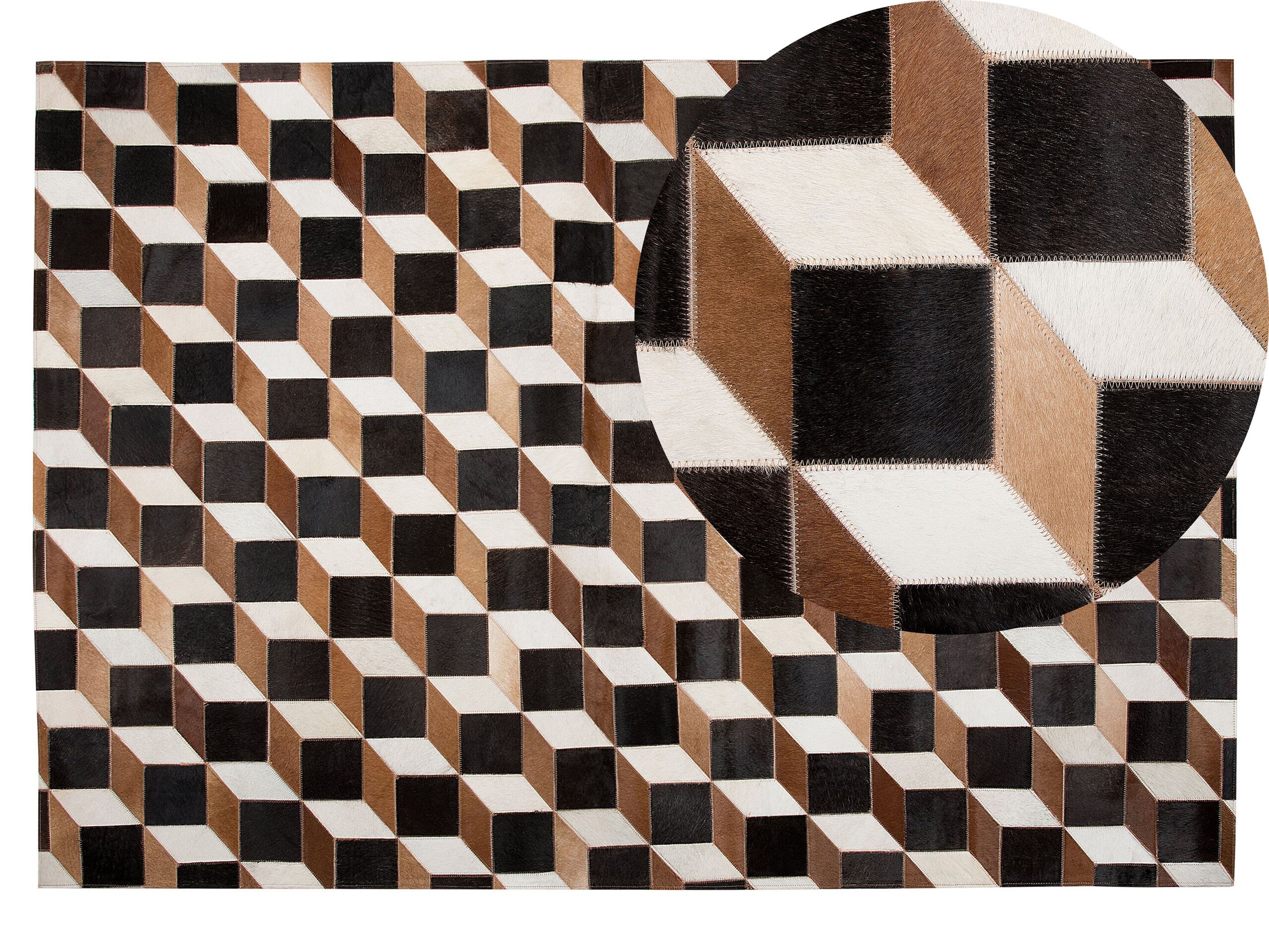 Cowhide Area Rug 140x200cm Brown - Gemini Interiors