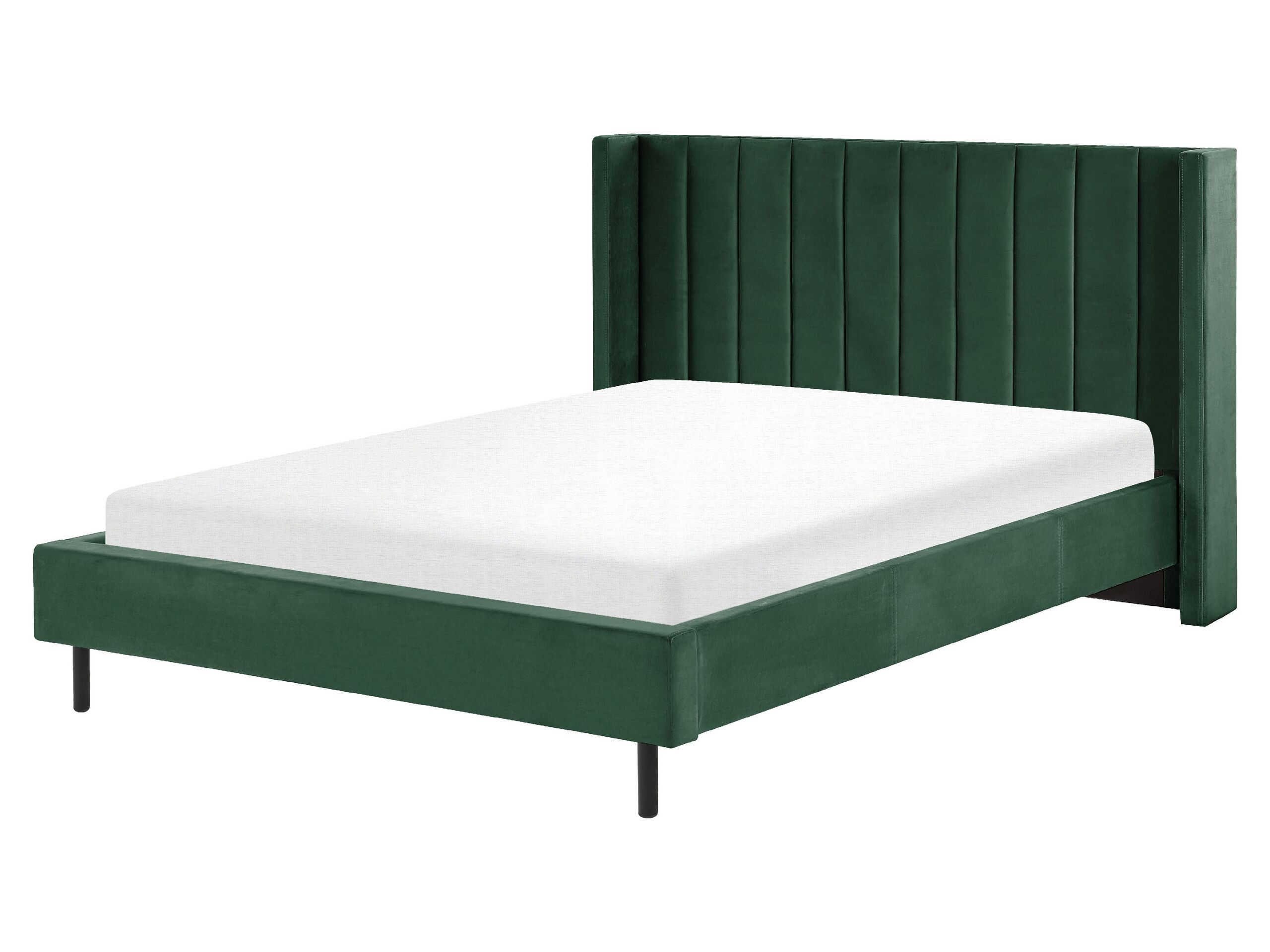 Velvet EU King Size Bed Green VILLETTE - Gemini Interiors