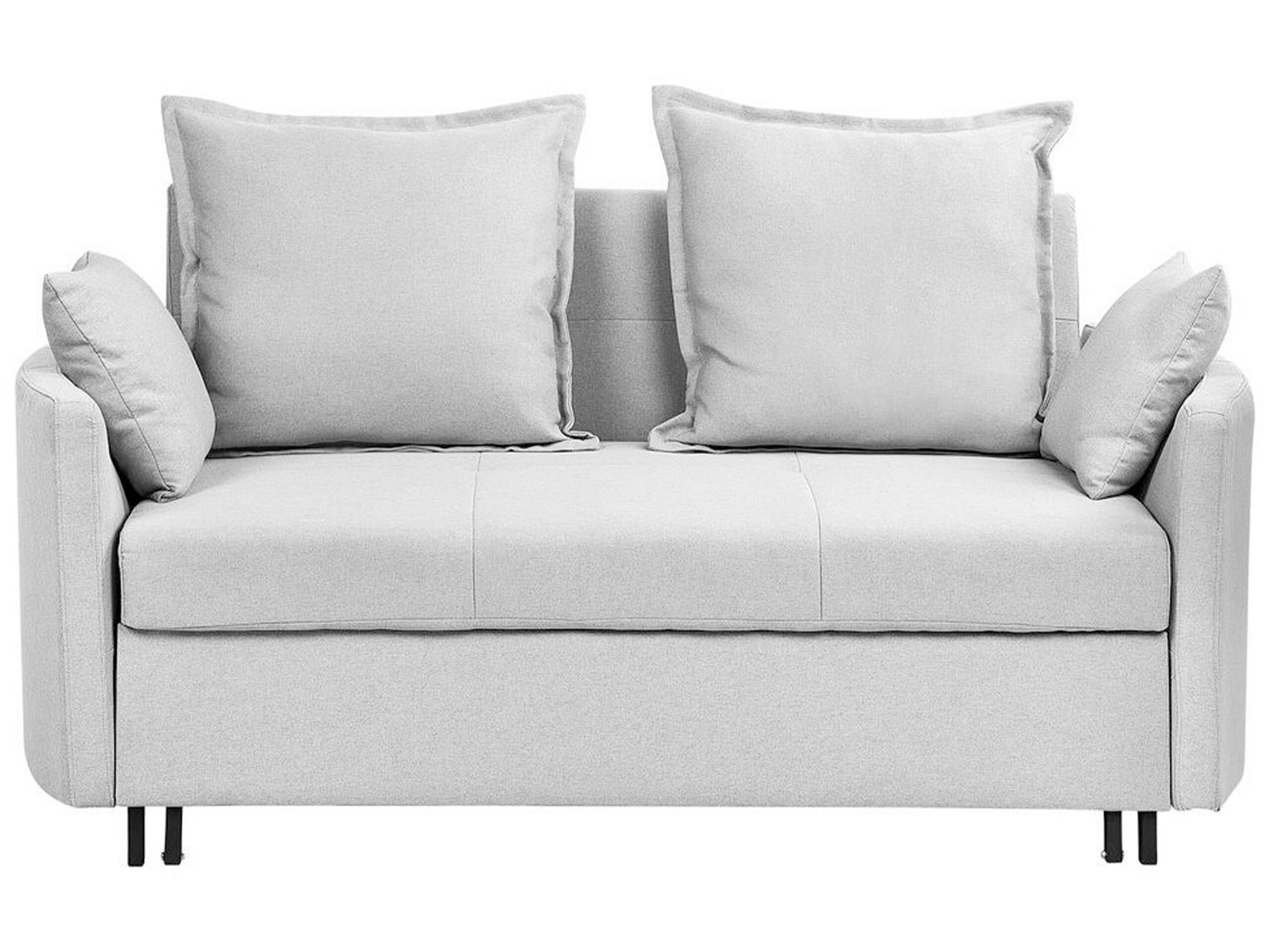 Fabric Sofa Bed Light Grey HOVIN - Gemini Interiors