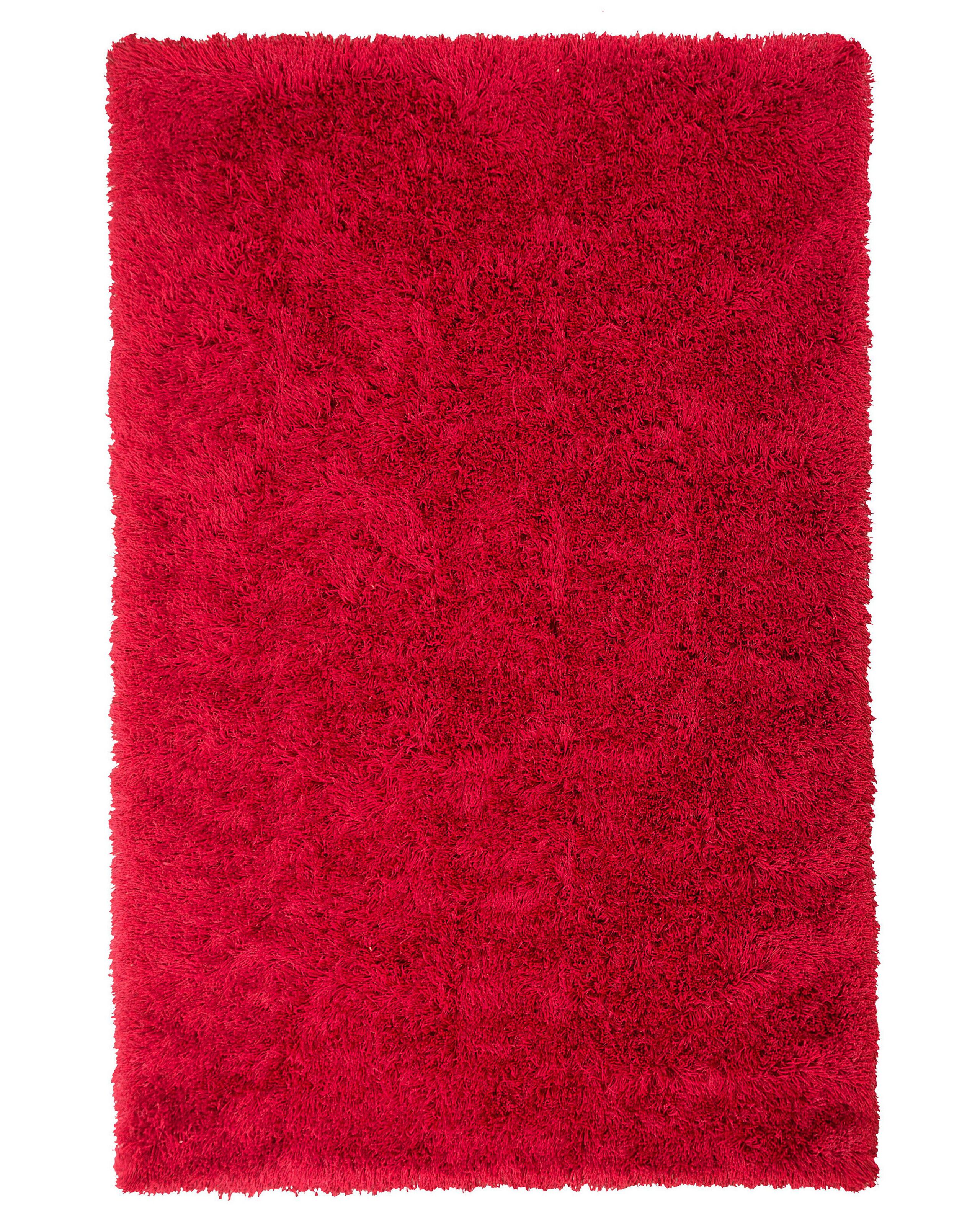 Shaggy Area Rug 140x200cm Red - Gemini Interiors