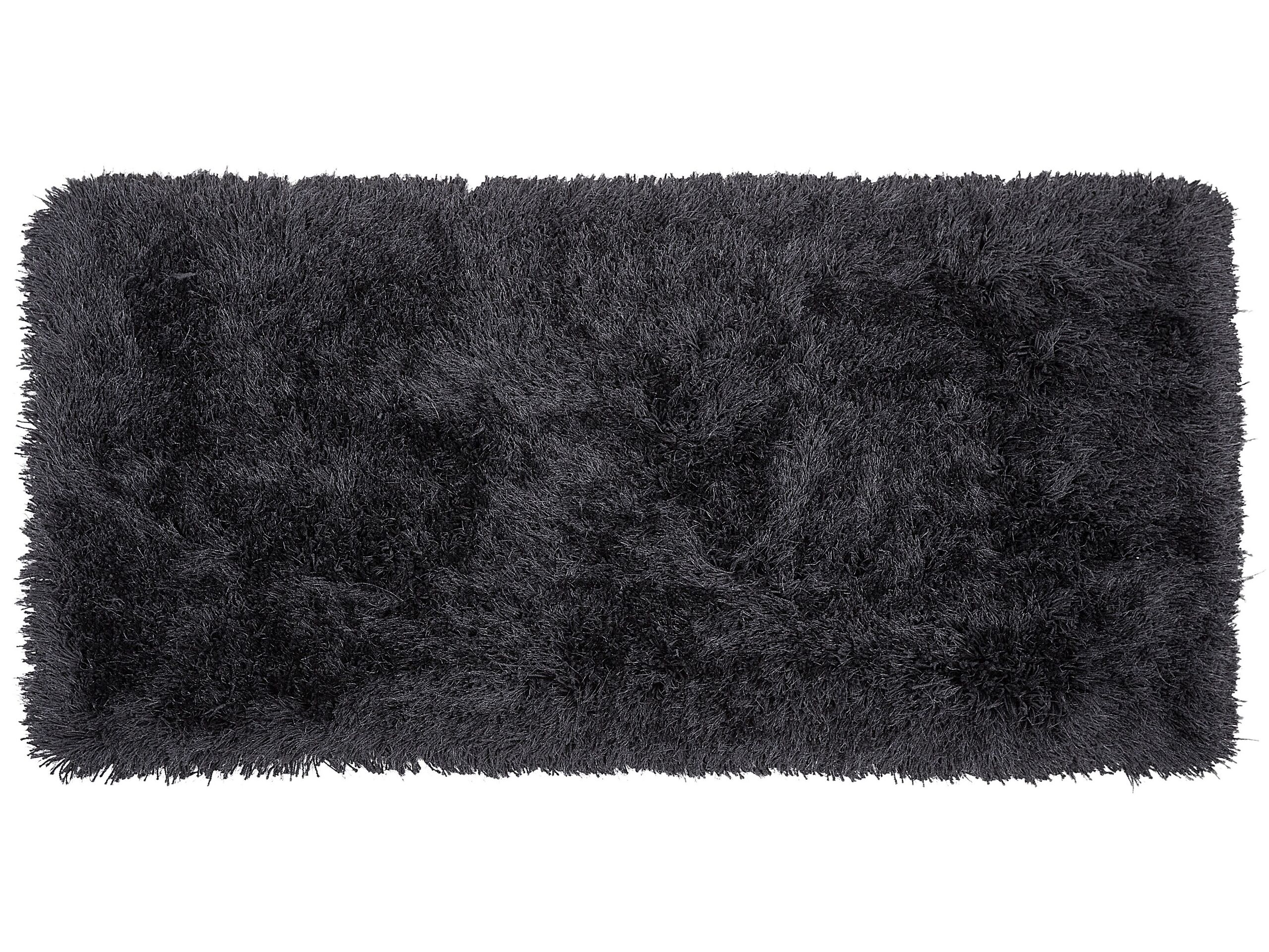 Shaggy Area Rug 80x150cm Black - Gemini Interiors