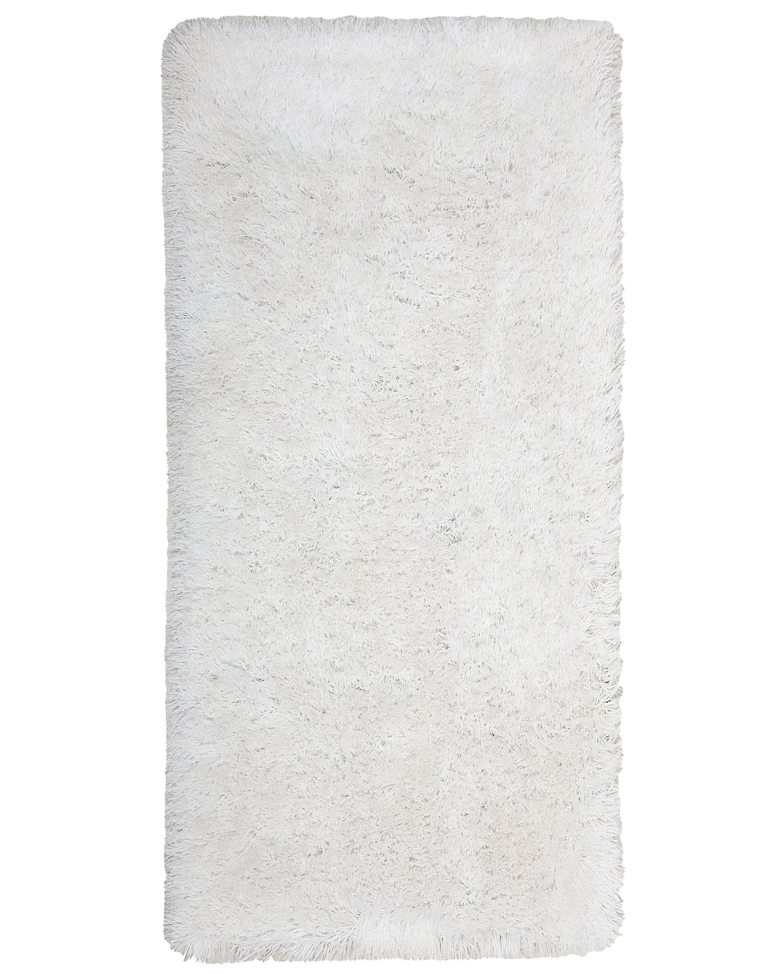 Shaggy Area Rug 80x150cm White - Gemini Interiors