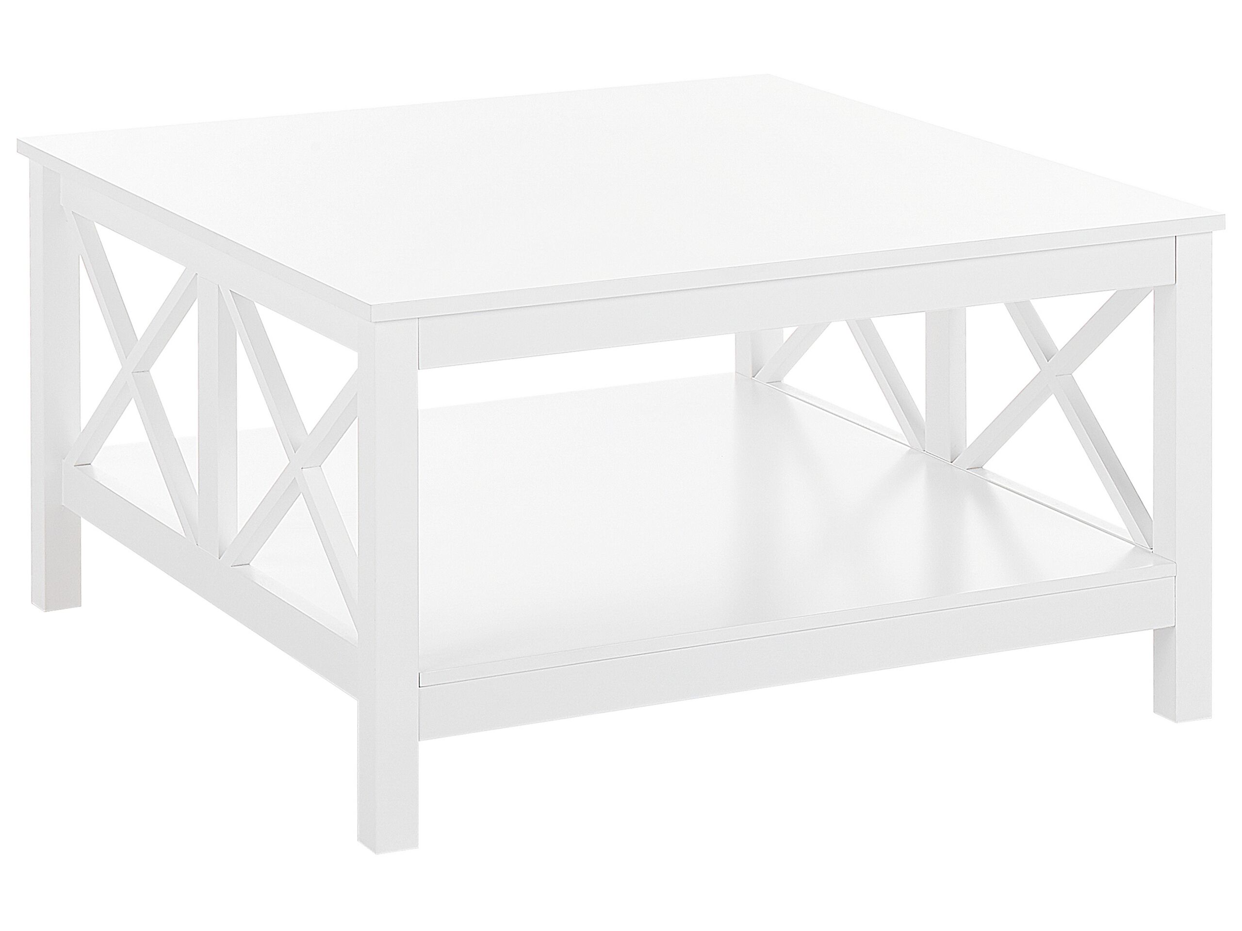 Coffee Table with Shelf White LOTTA - Gemini Interiors