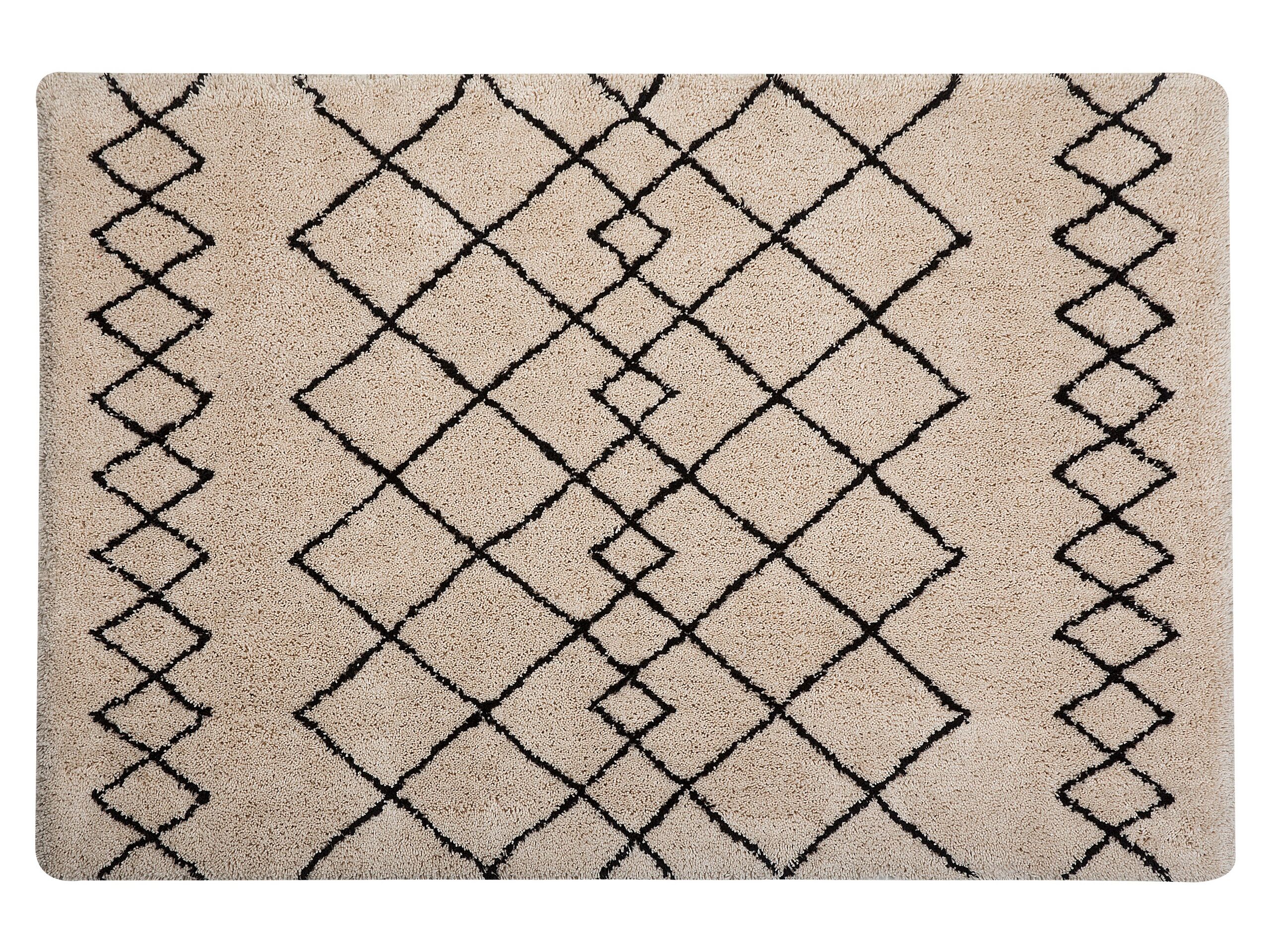 Area Rug 140x200 Beige and Black - Gemini Interiors