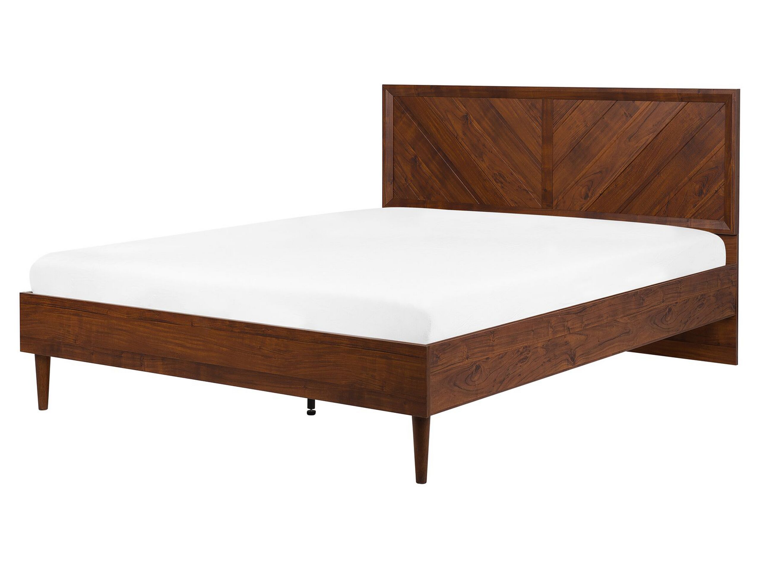 EU King Size Bed Dark Wood MIALET - Gemini Interiors